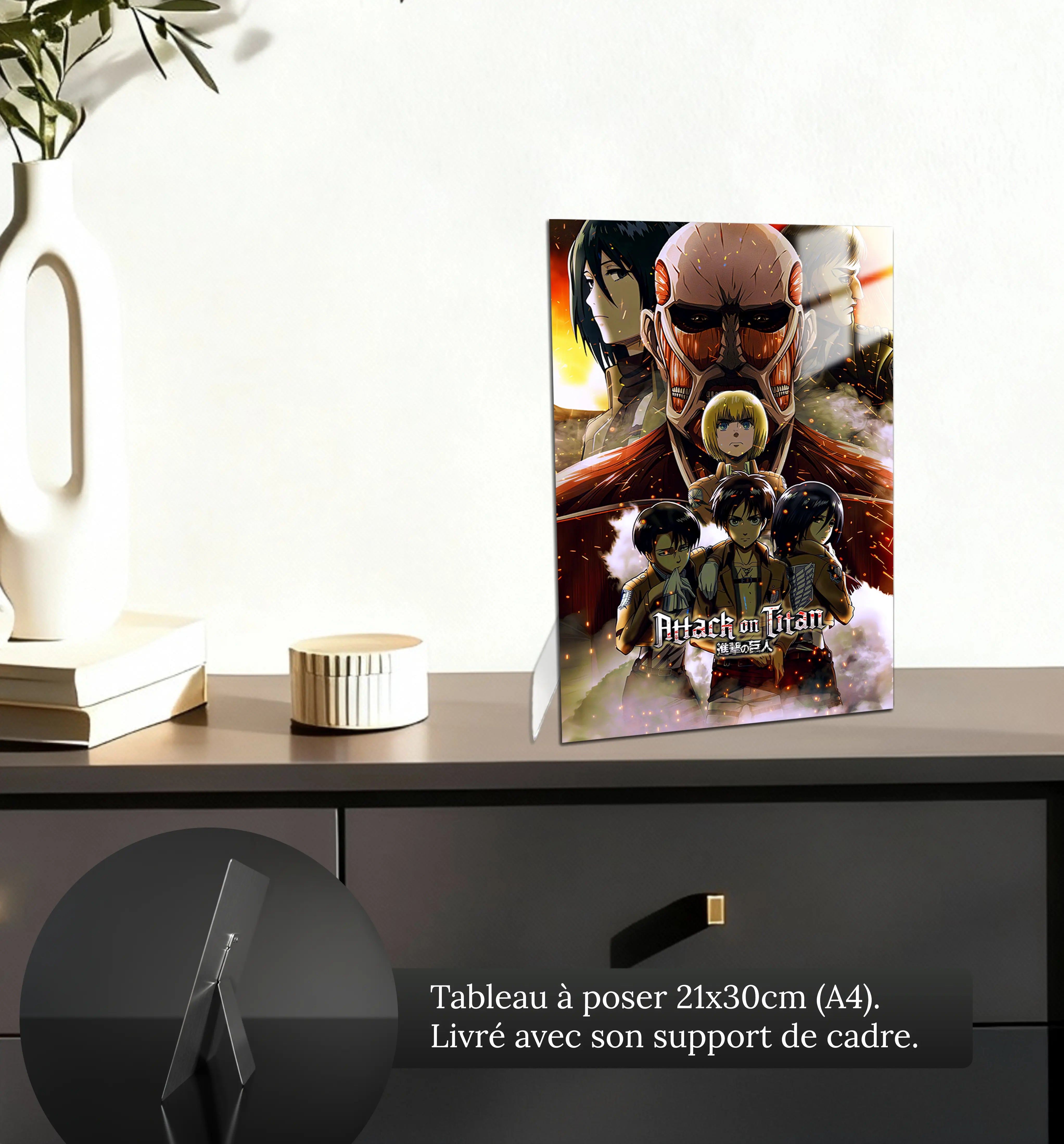 tableau-snk-les-heros-et-le-titan-colossal-petit-format-a-poser-sur-meuble | DreamWay