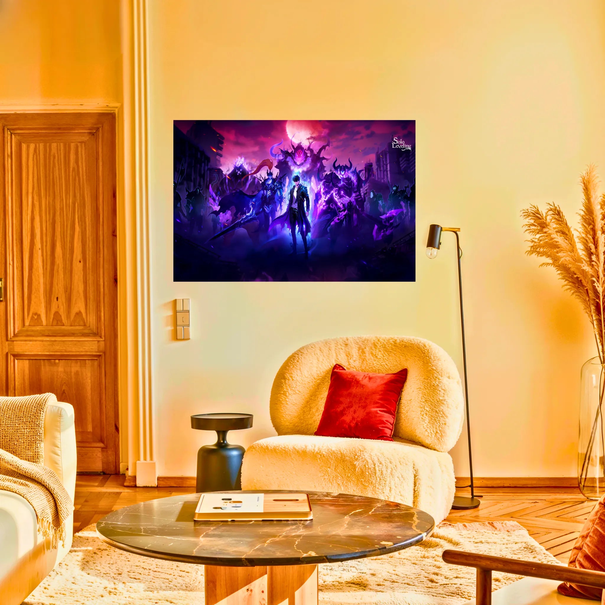 tableau-solo-leveling-jin-woo-et-ses-ombres-au-salon | DreamWay