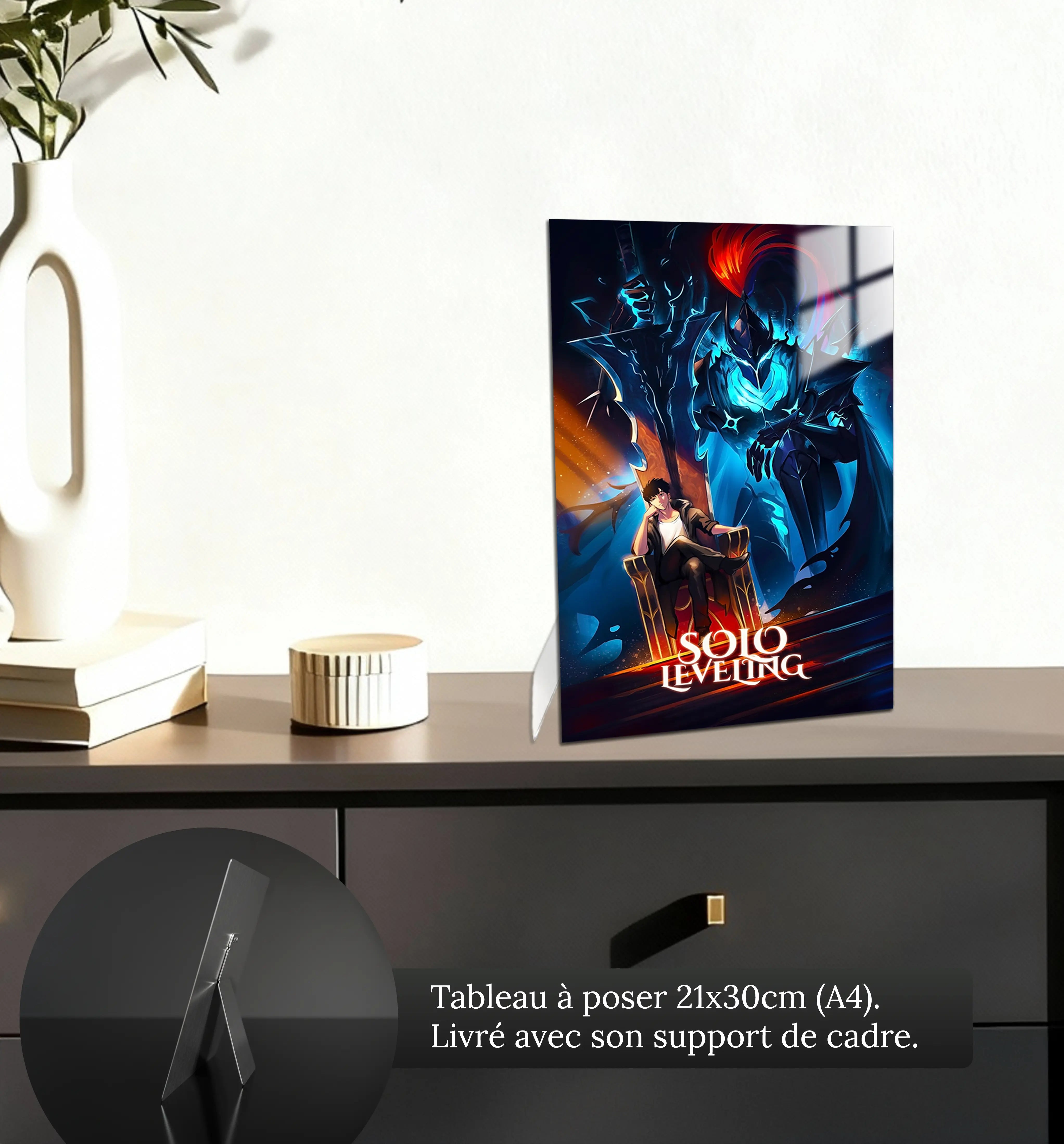 tableau-solo-leveling-jin-woo-trone-petit-format-a-poser-sur-meuble | DreamWay