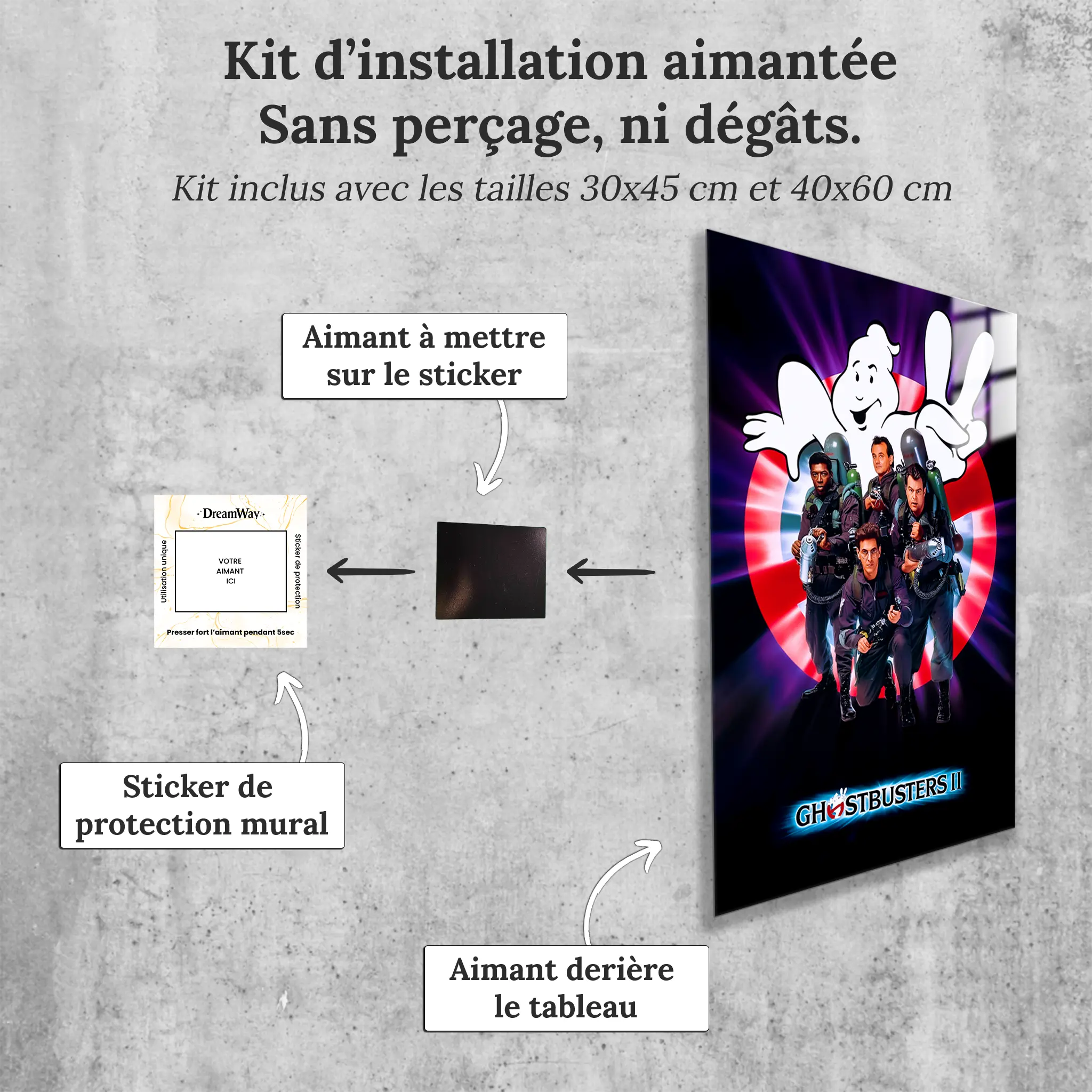 tableau-sos-fantome-2-affiche-avec-installation-aimantee | DreamWay