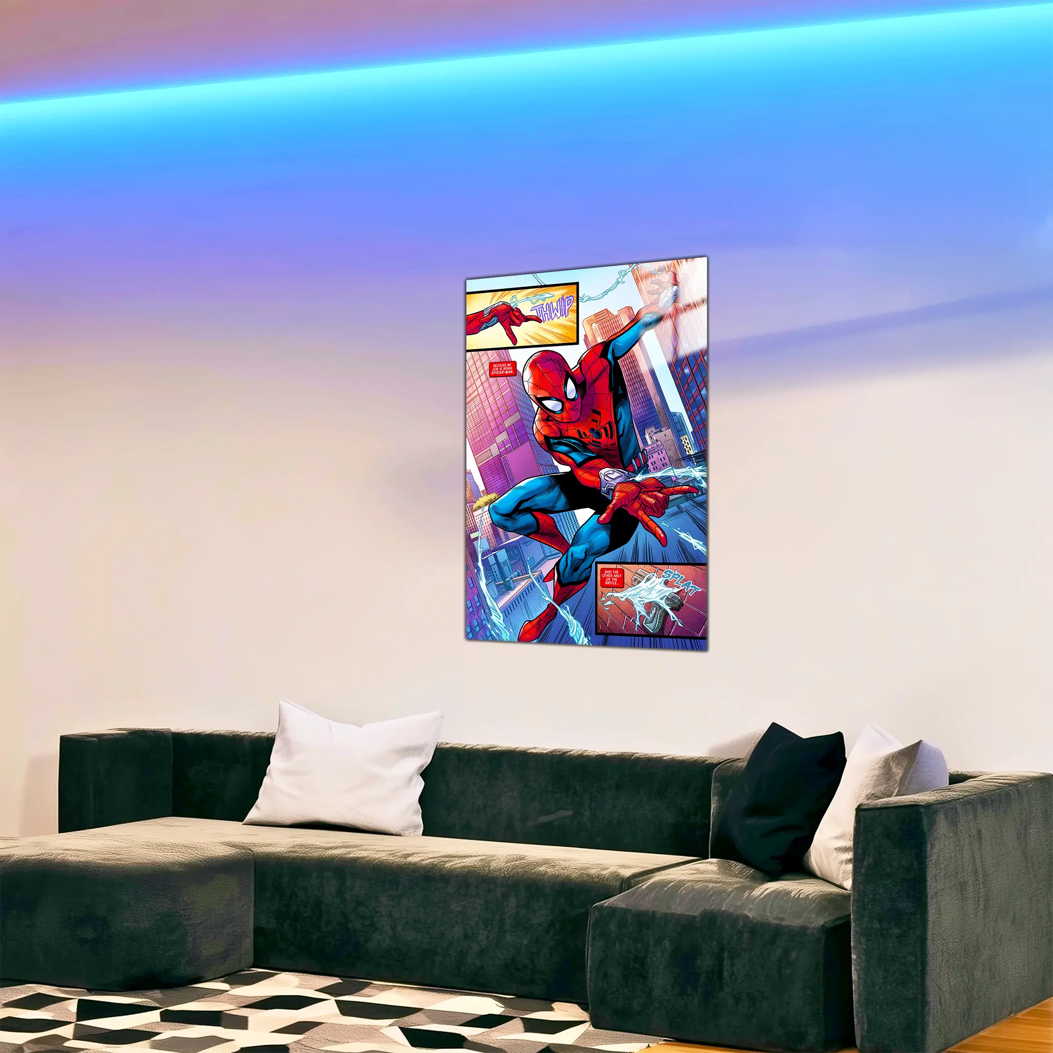 tableau-spiderman-bd-dans-le-salon | DreamWay