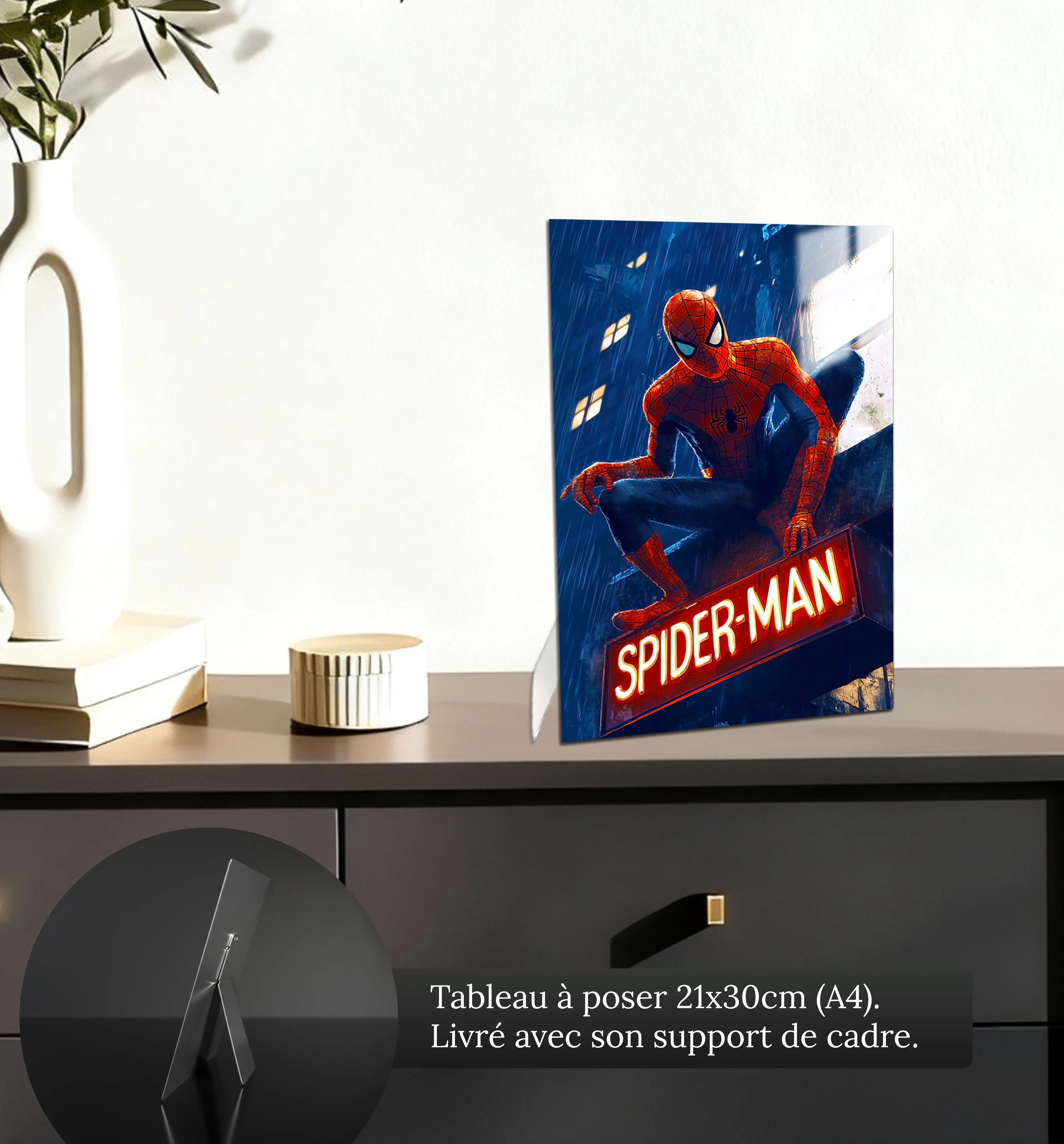 tableau-spiderman-neon-petit-format-a-poser-sur-meuble | DreamWay