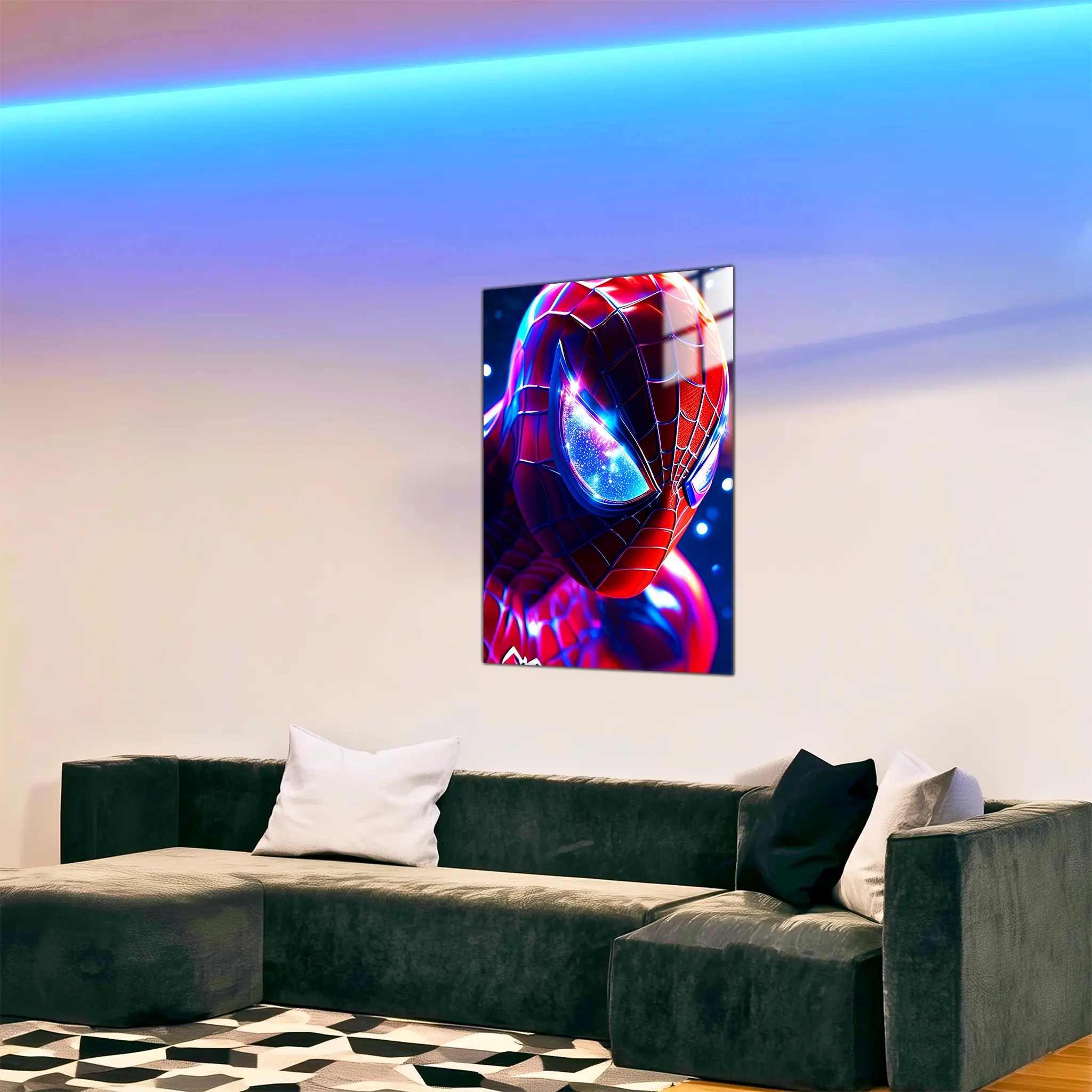 tableau-spiderman-portrait-dans-le-salon | DreamWay