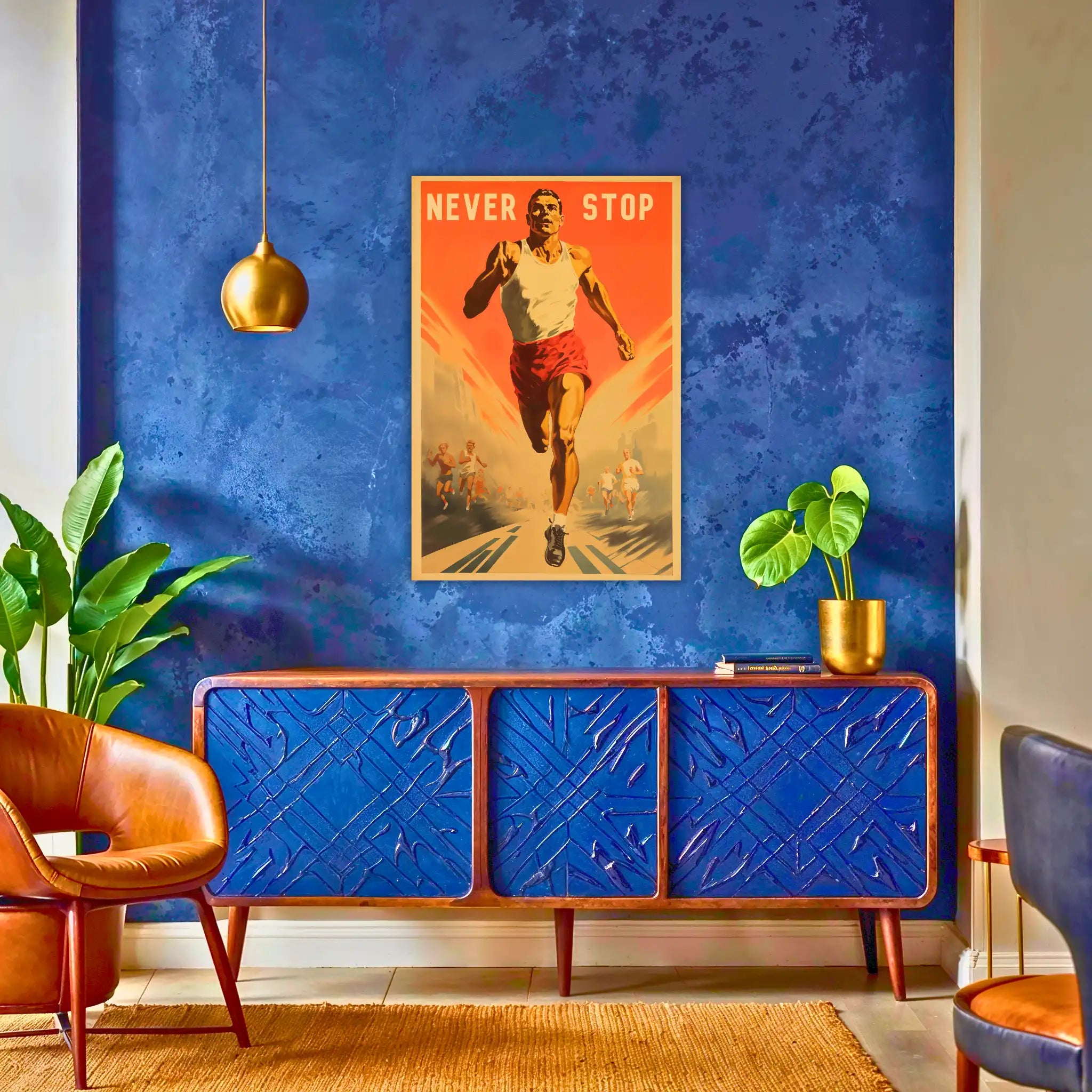 tableau-sport-vintage-au-dessus-du-buffet | DreamWay