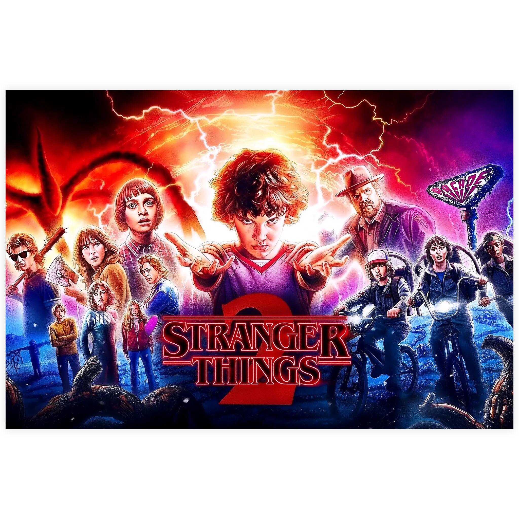 Tableau Stranger Things Affiche Paysage