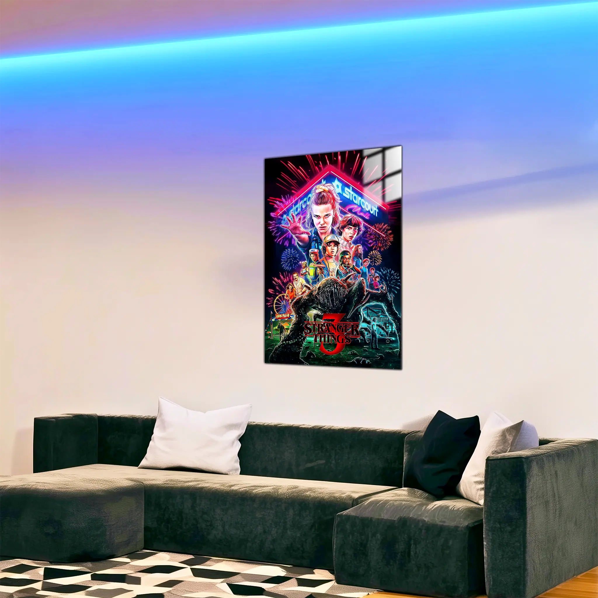 tableau-stanger-things-affiche-saison-3-dans-le-salon | DreamWay