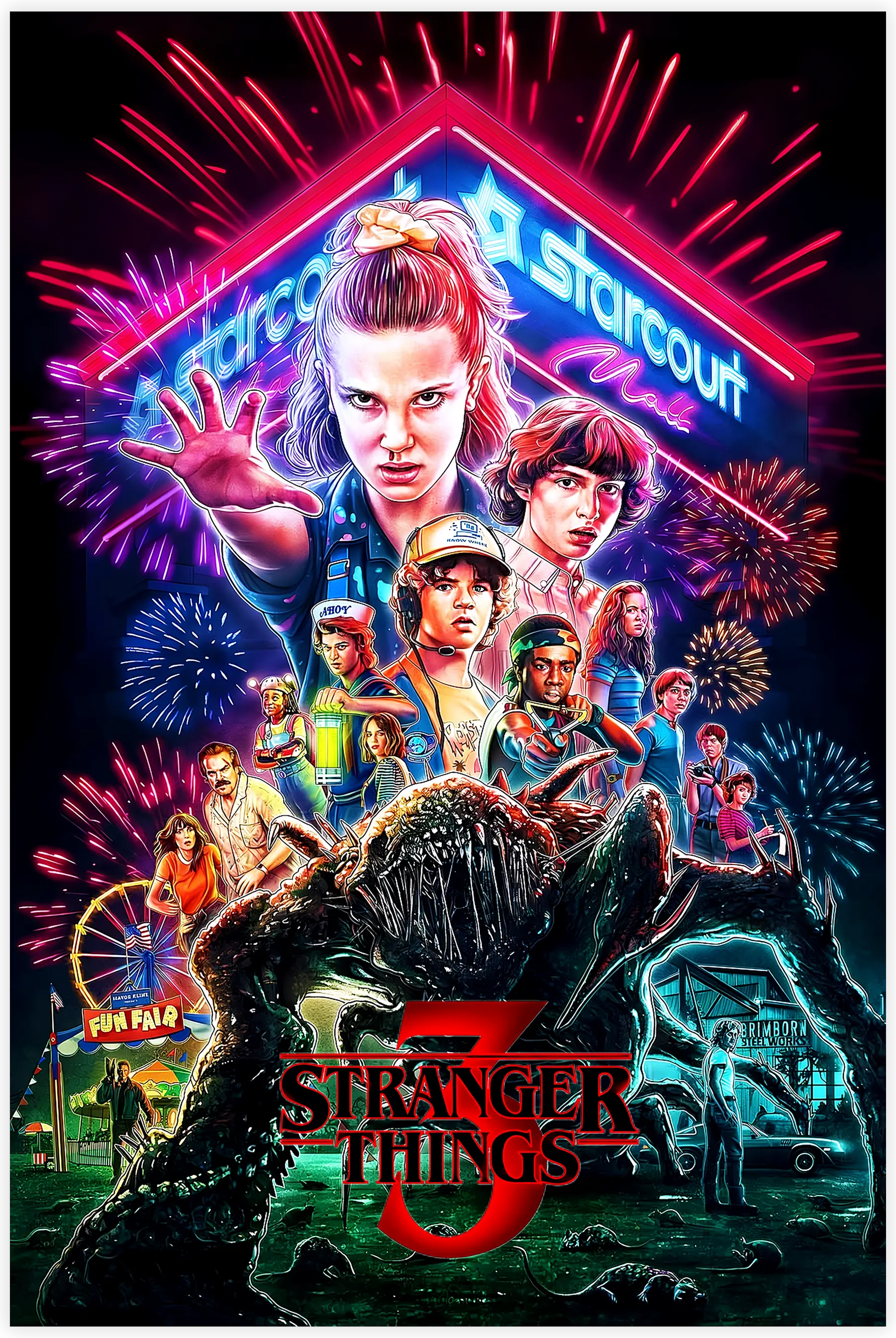 Tableau Stranger Things Affiche Saison 3