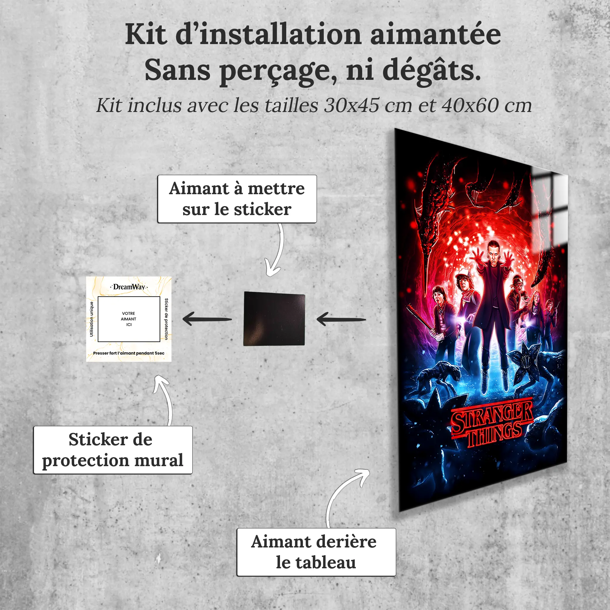 tableau-stanger-things-combat-avec-installation-aimantee | DreamWay