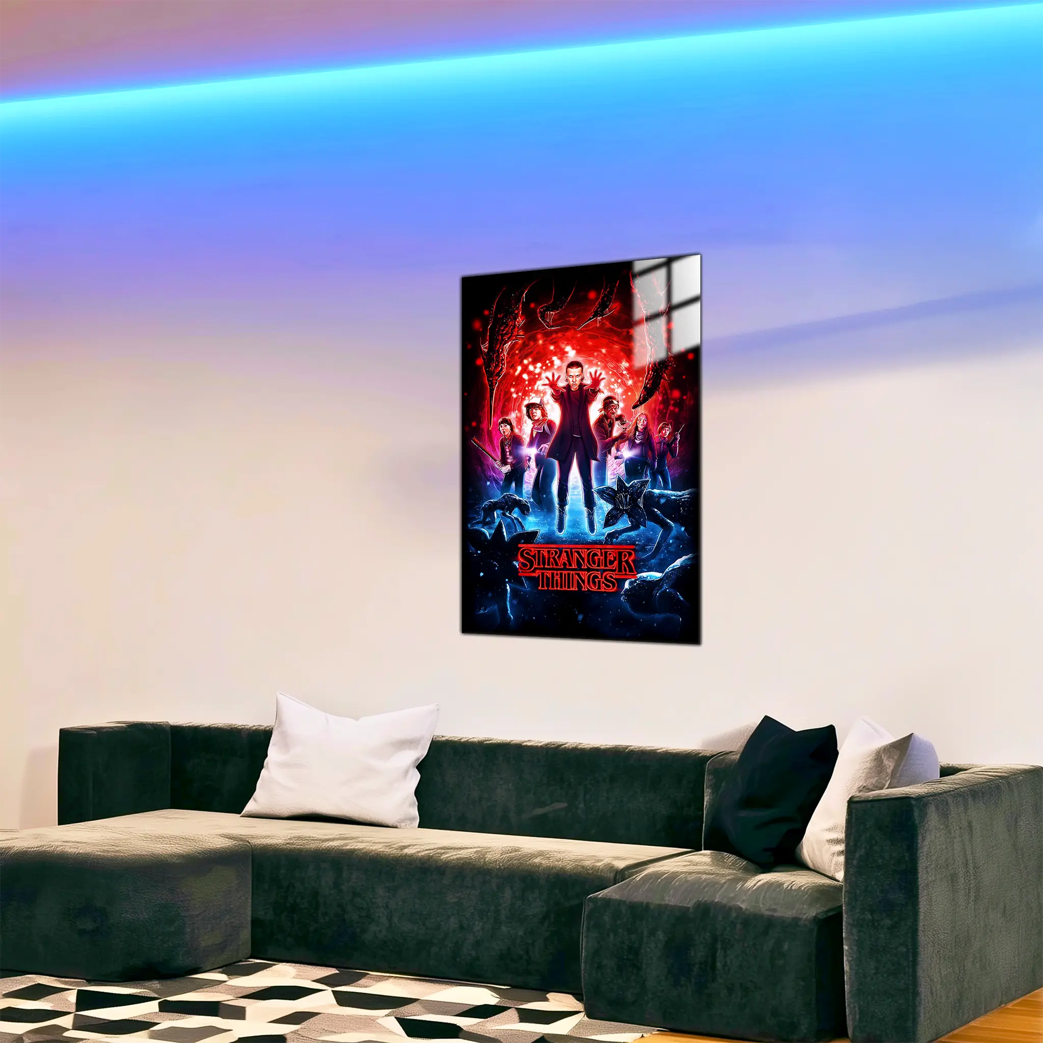 tableau-stanger-things-combat-dans-le-salon | DreamWay