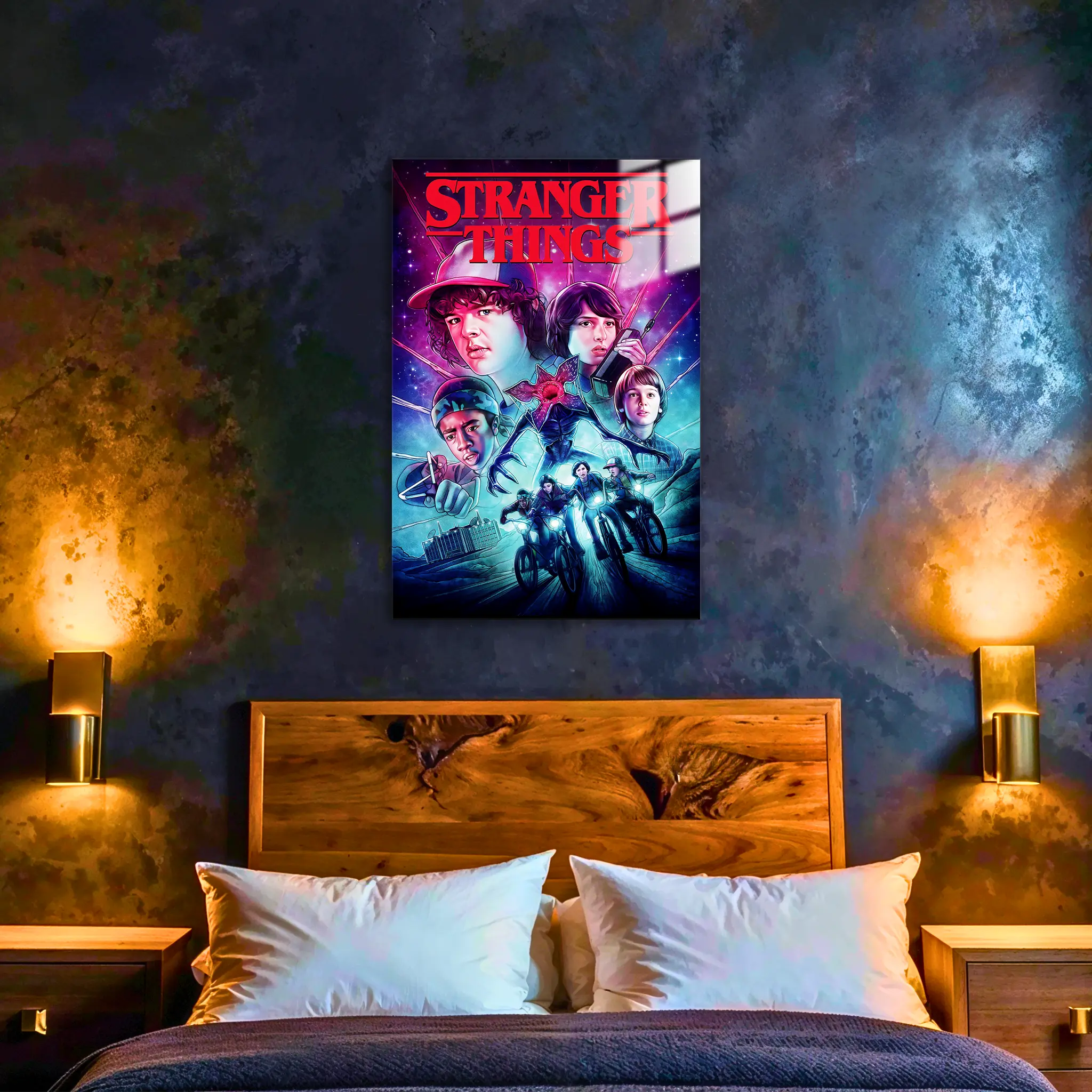 tableau-stanger-things-la-team-dans-la-chambre | DreamWay