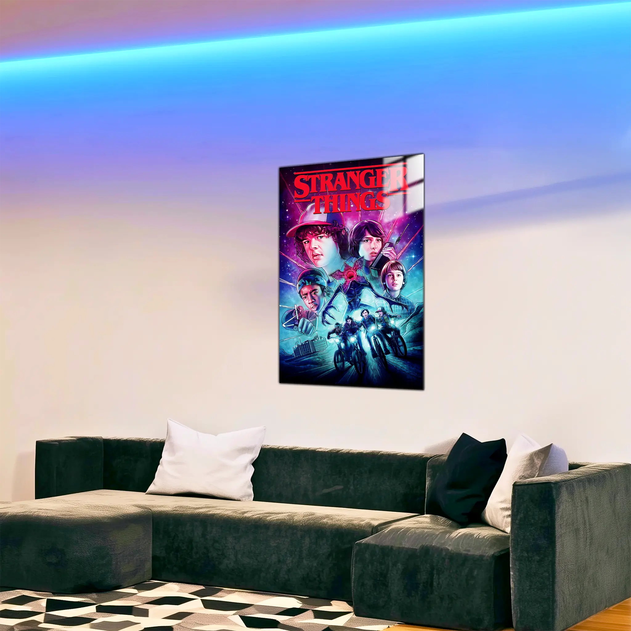 tableau-stanger-things-la-team-dans-le-salon | DreamWay
