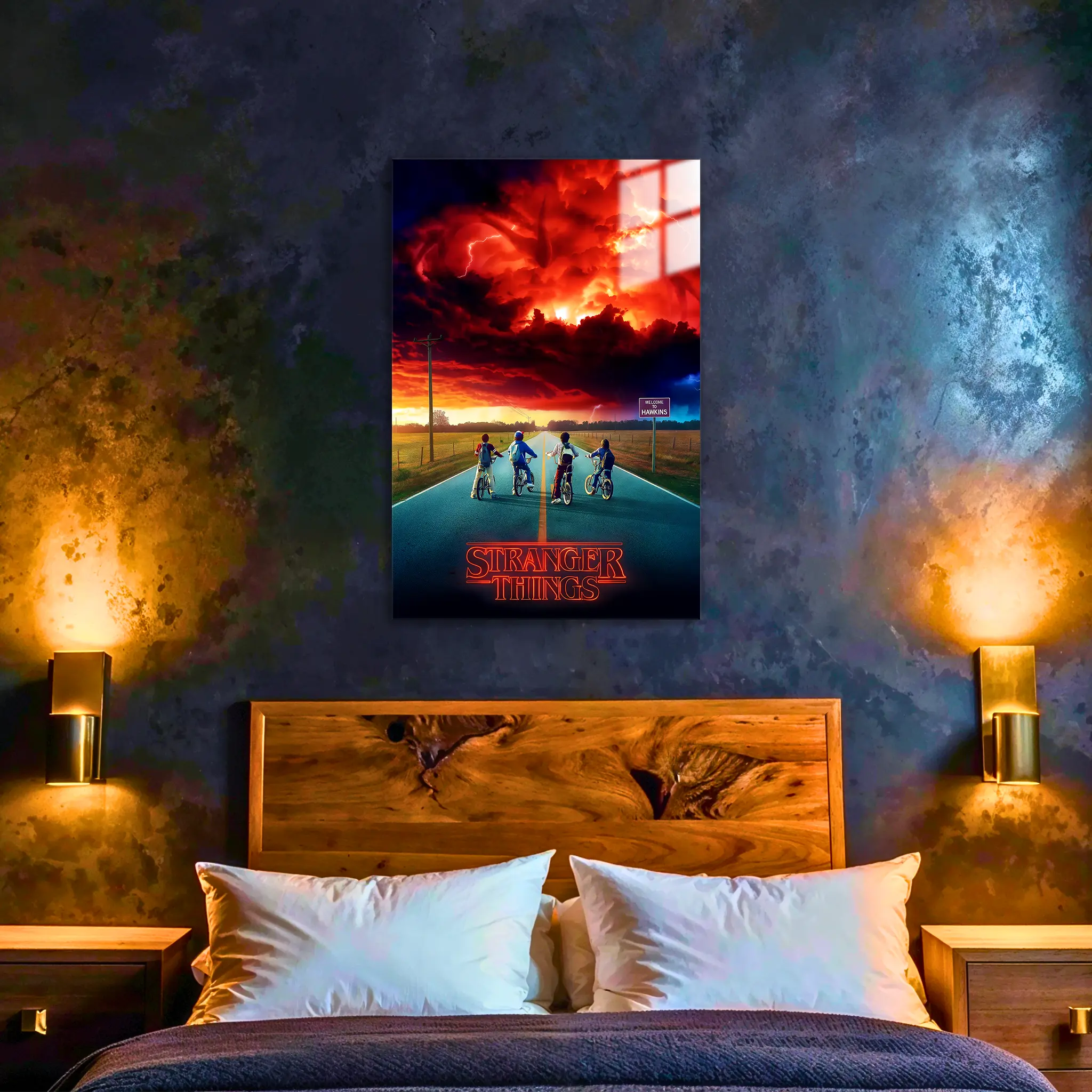 tableau-stanger-things-les-explorateurs-a-velo-dans-la-chambre | DreamWay