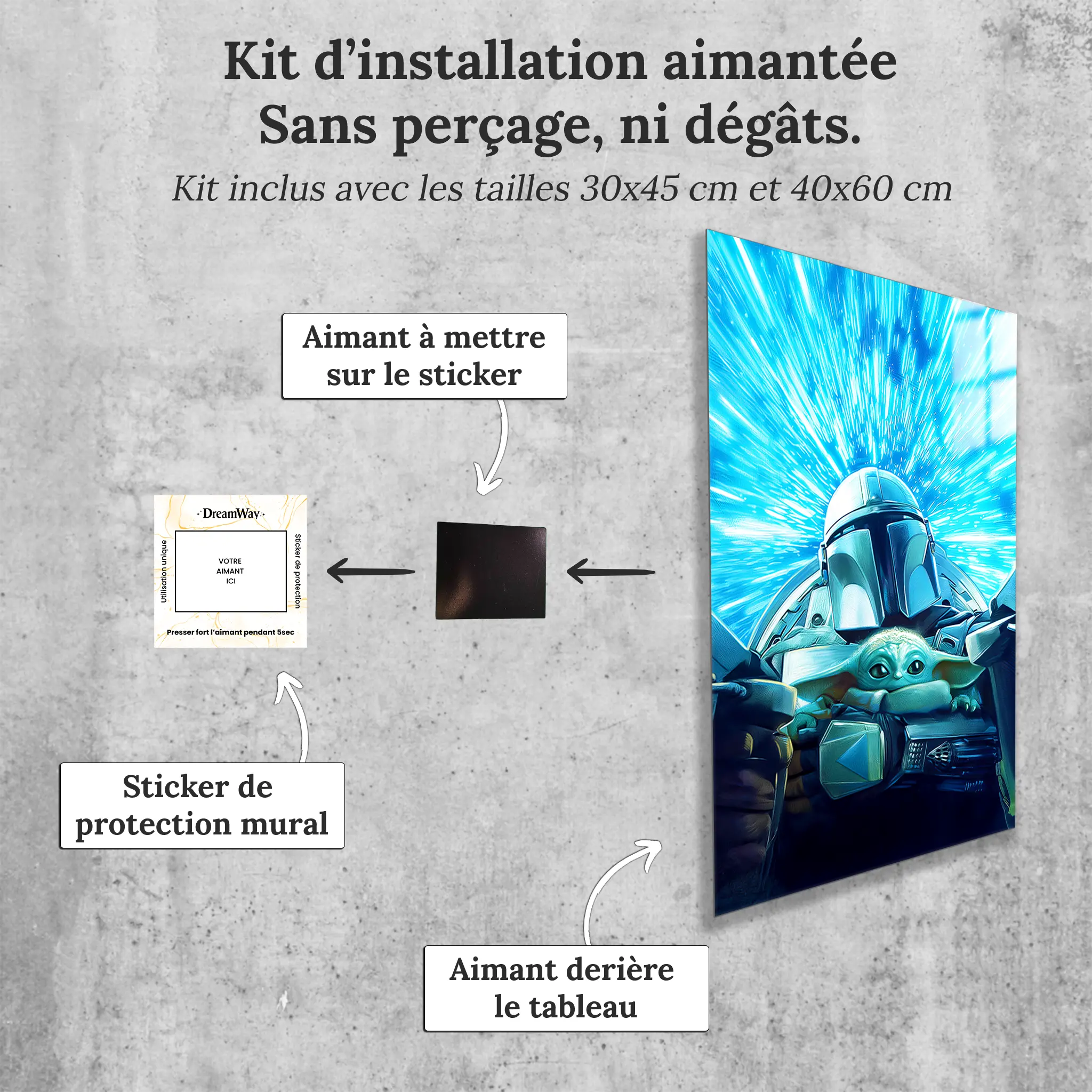 tableau-star-wars-malandoriane-avec-installation-aimantee | DreamWay