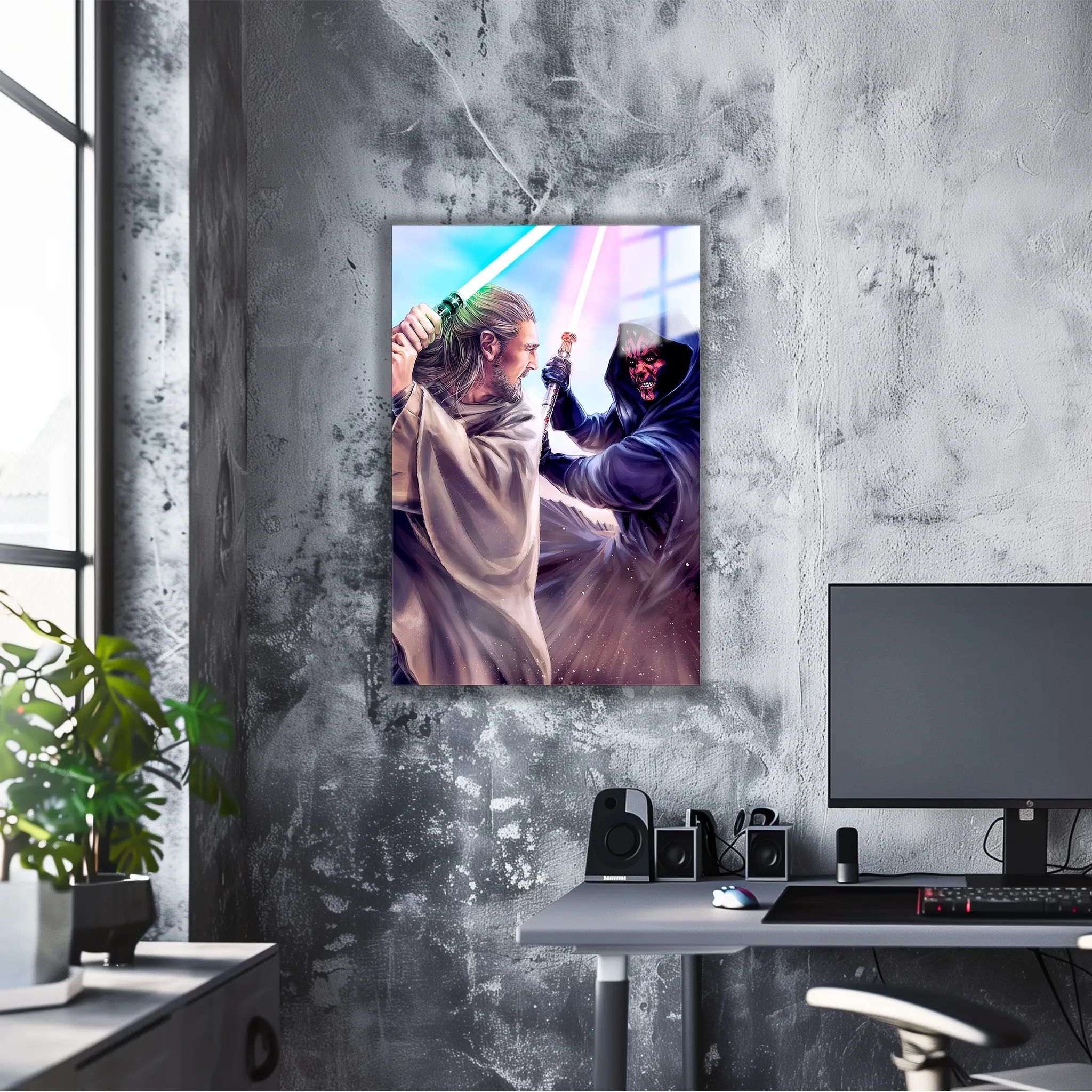 tableau-star-wars-qui-gon-vs-dark-maul | DreamWay