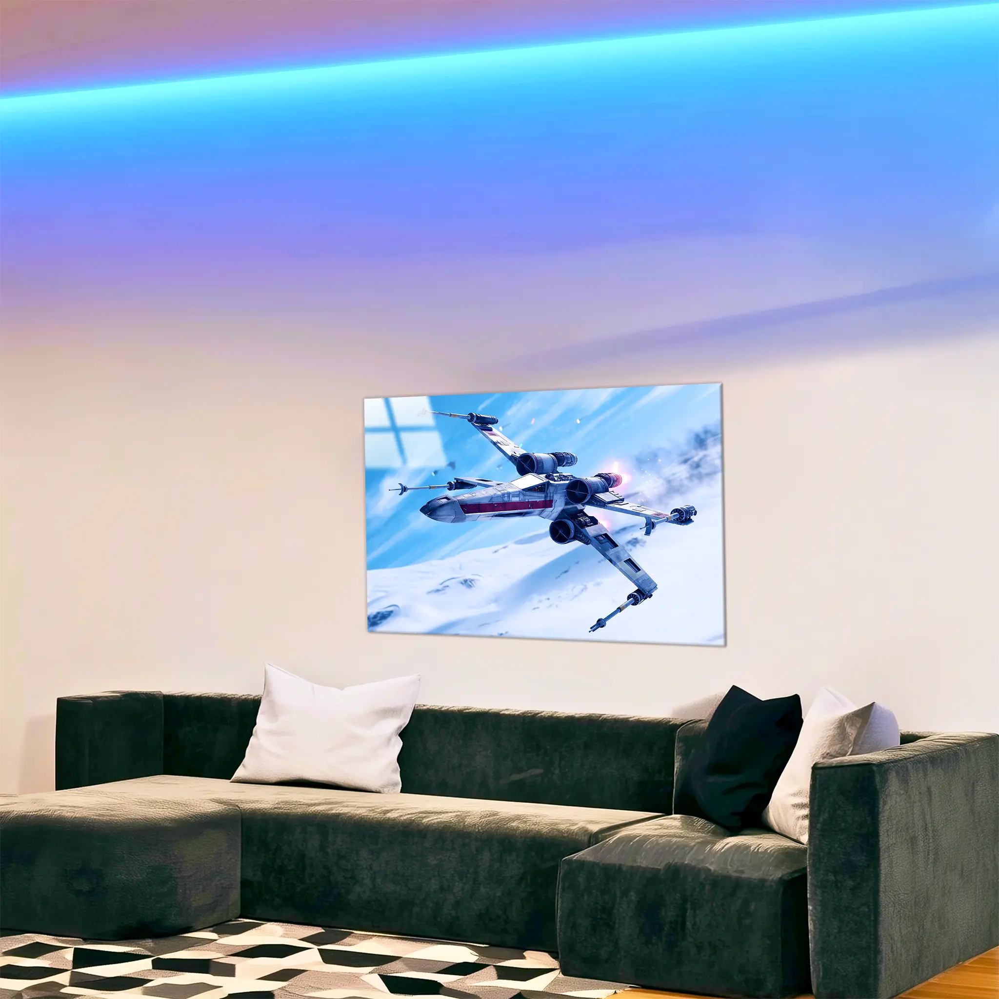 tableau-star-wars-vaisseau-x-wing-dans-le-salon | DreamWay