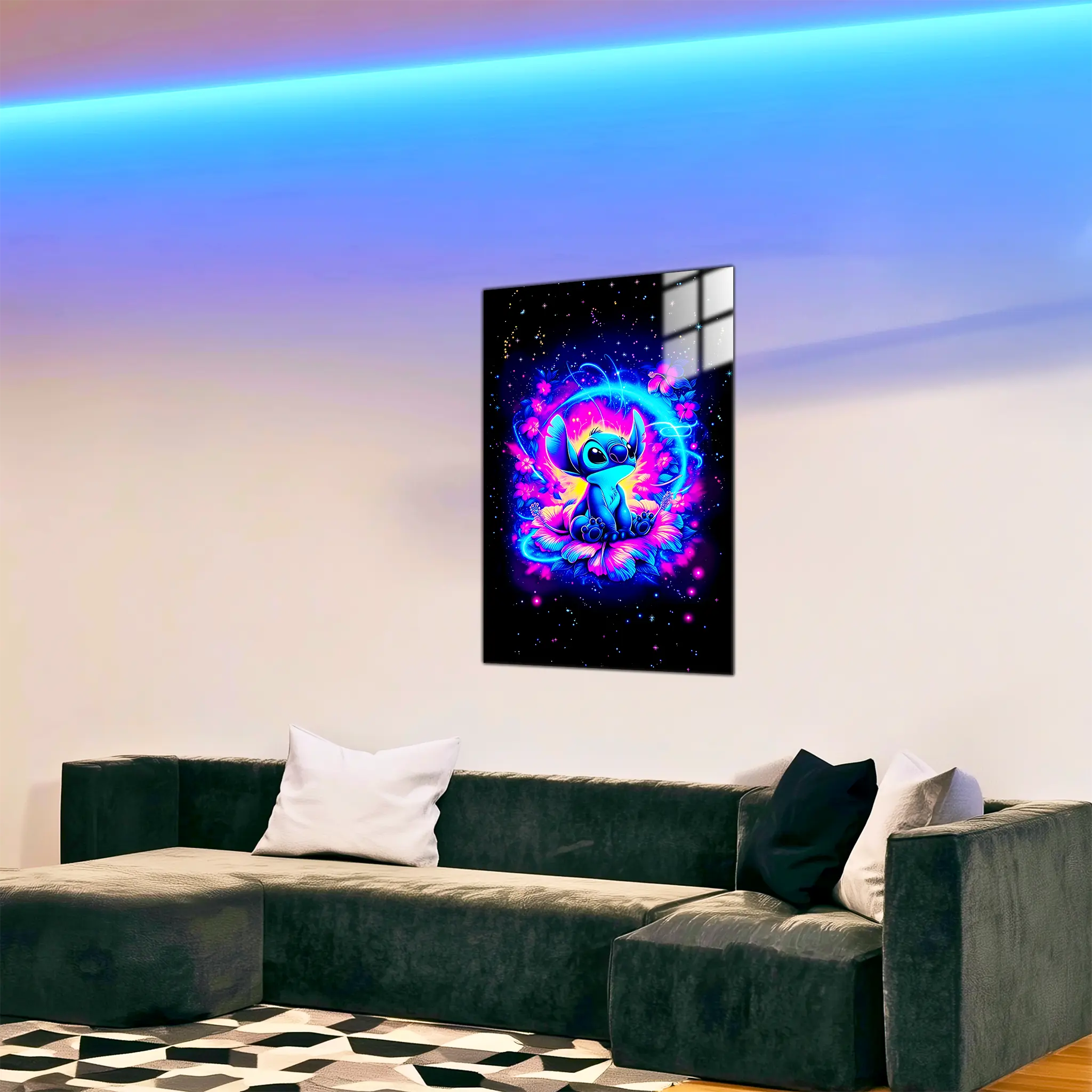 tableau-stitch-etoile-colore-dans-le-salon | DreamWay
