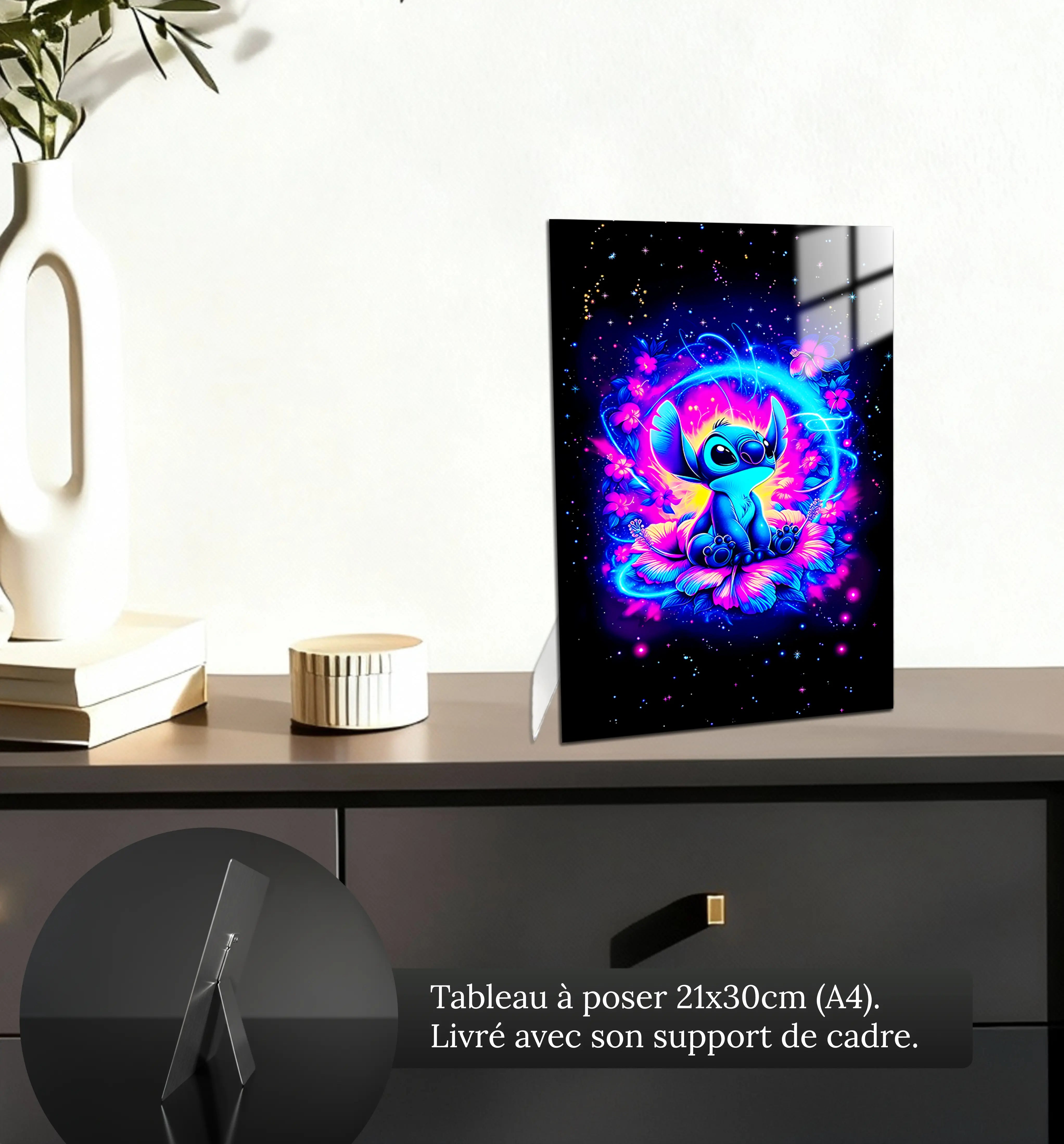 tableau-stitch-etoile-colore-petit-format-a-poser-sur-meuble | DreamWay