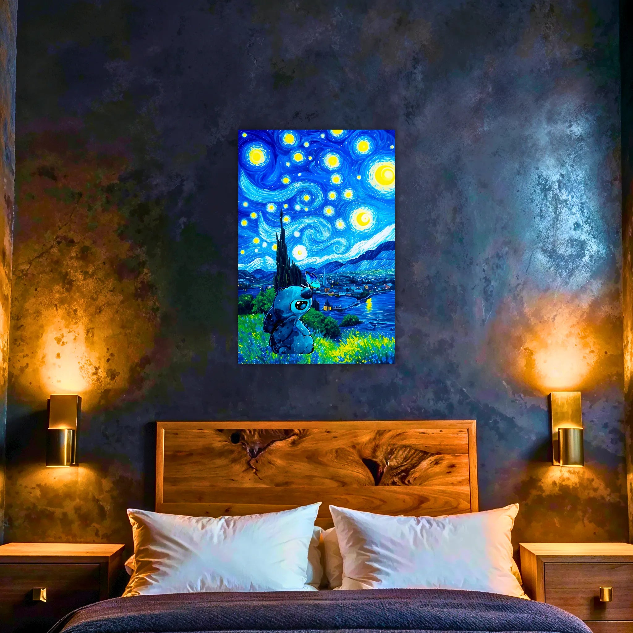 Tableau Stitch Nuit Étoilée