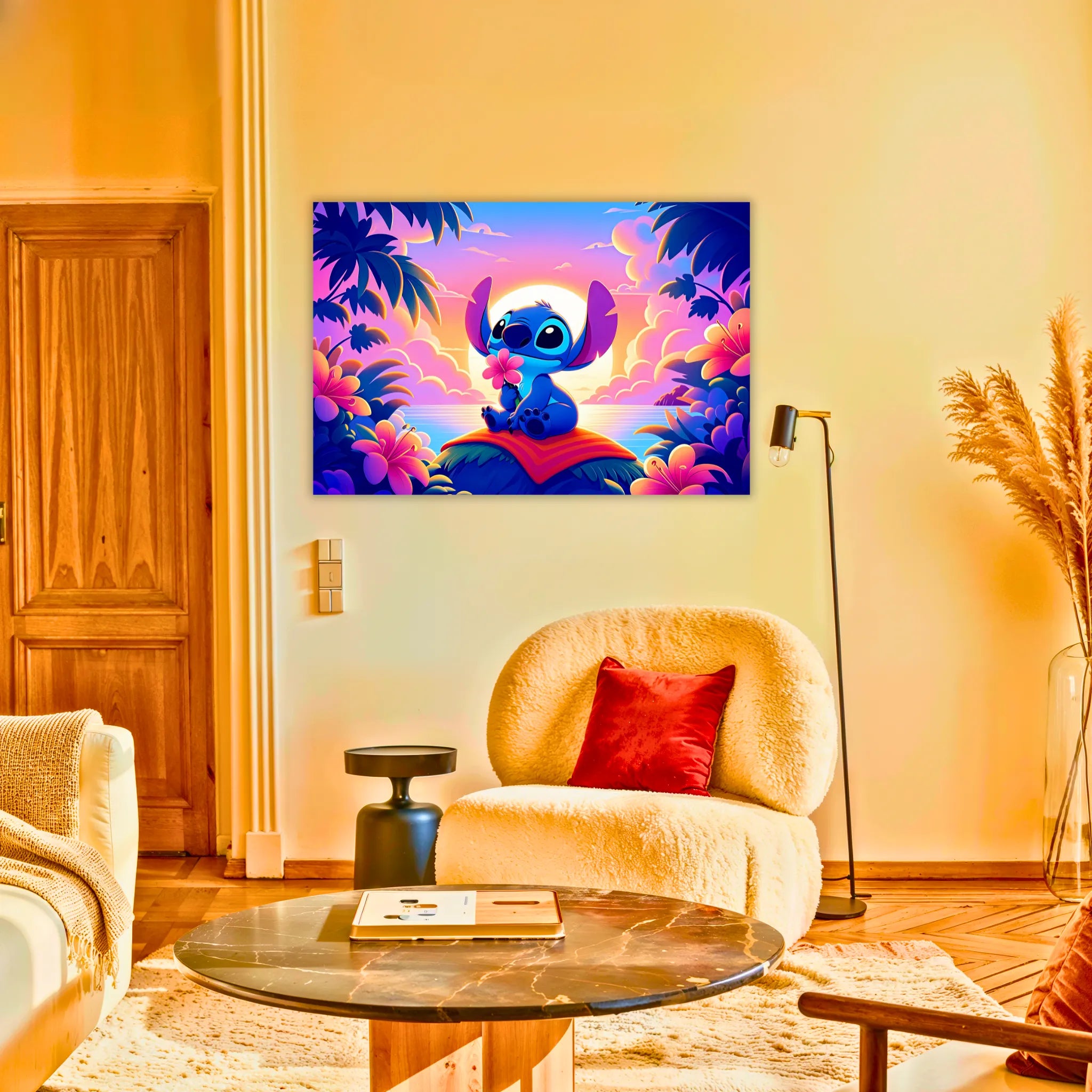 Tableau Stitch Plage Paysage