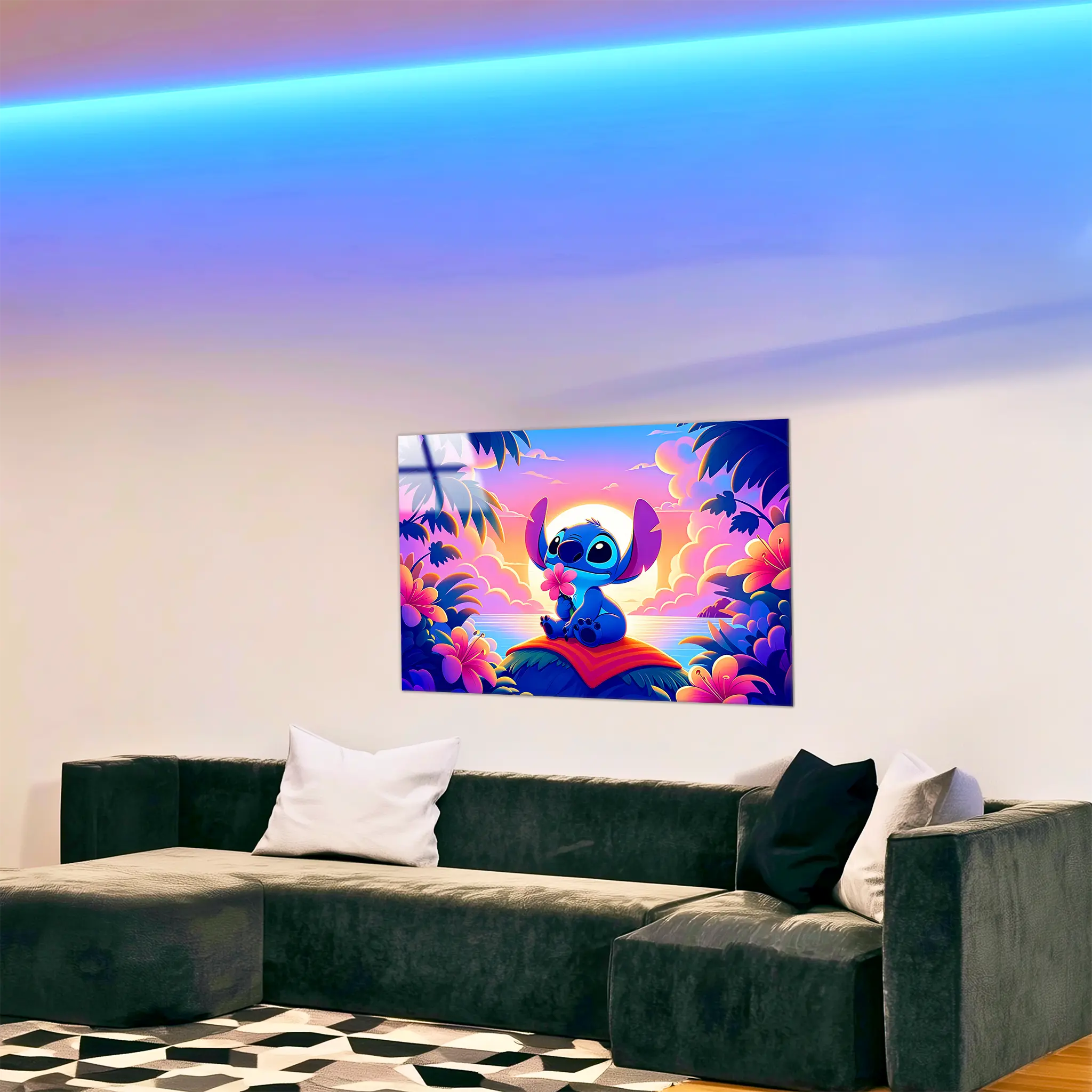 tableau-stitch-plage-paysage-dans-le-salon | DreamWay