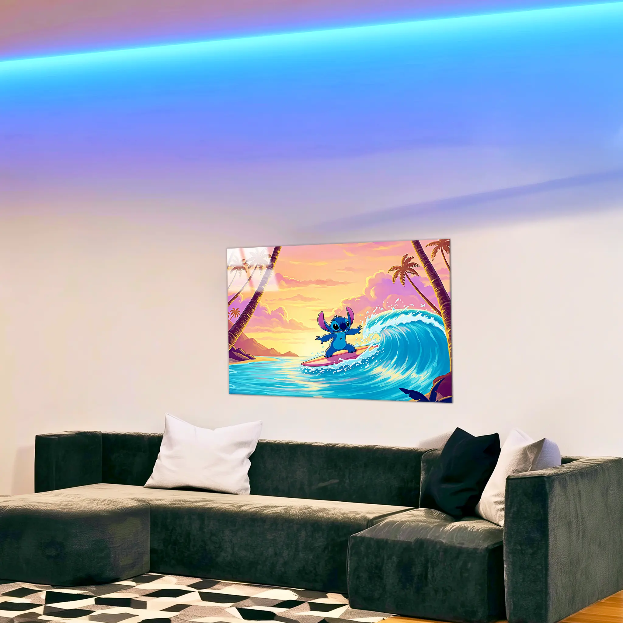 tableau-stitch-surf-dans-le-salon | DreamWay