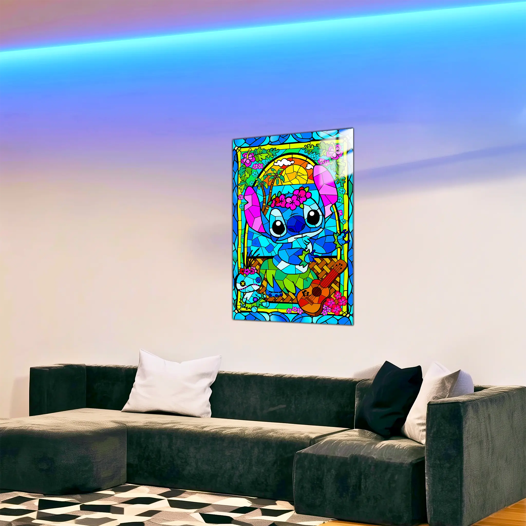 tableau-stitch-vitrail-dans-le-salon | DreamWay