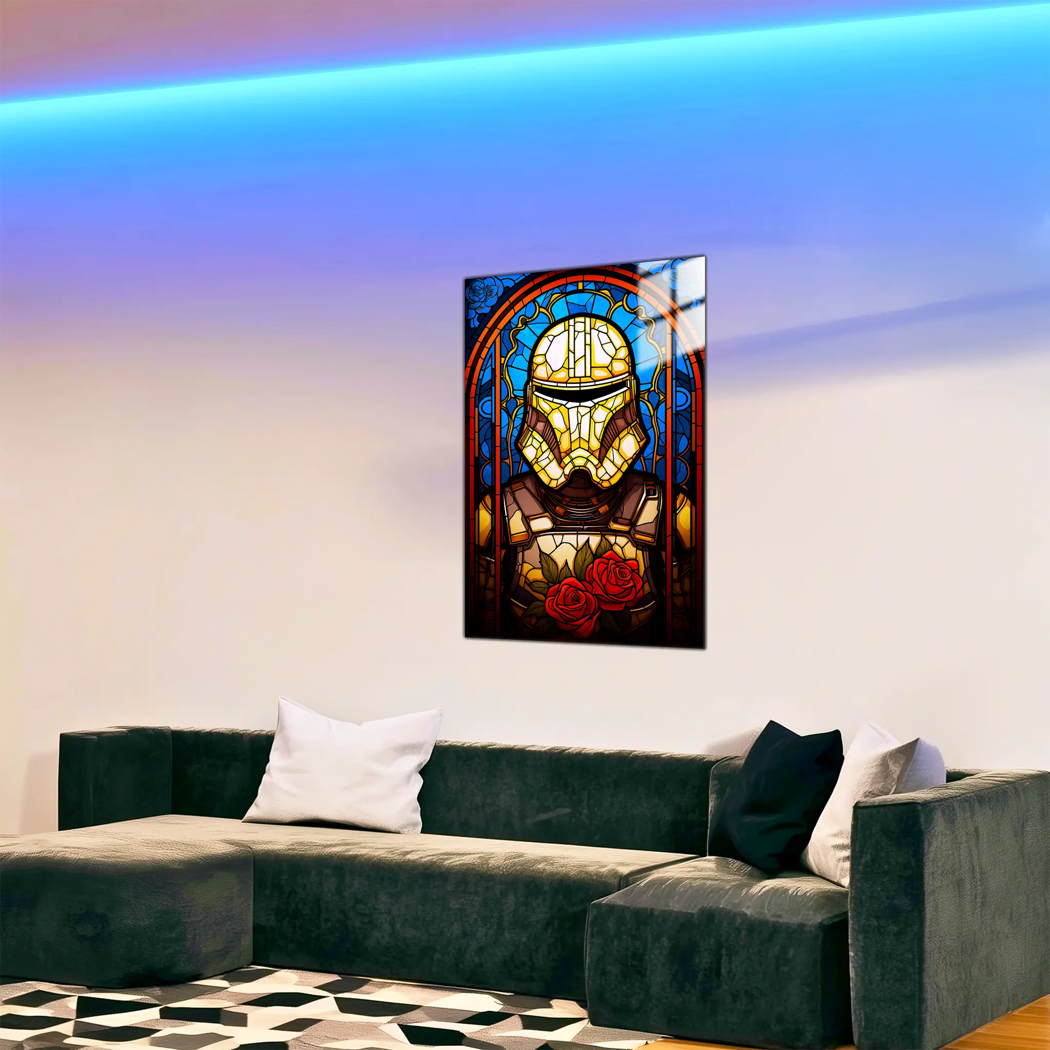 tableau-stormtrooper-vitrail-dans-le-salon | DreamWay