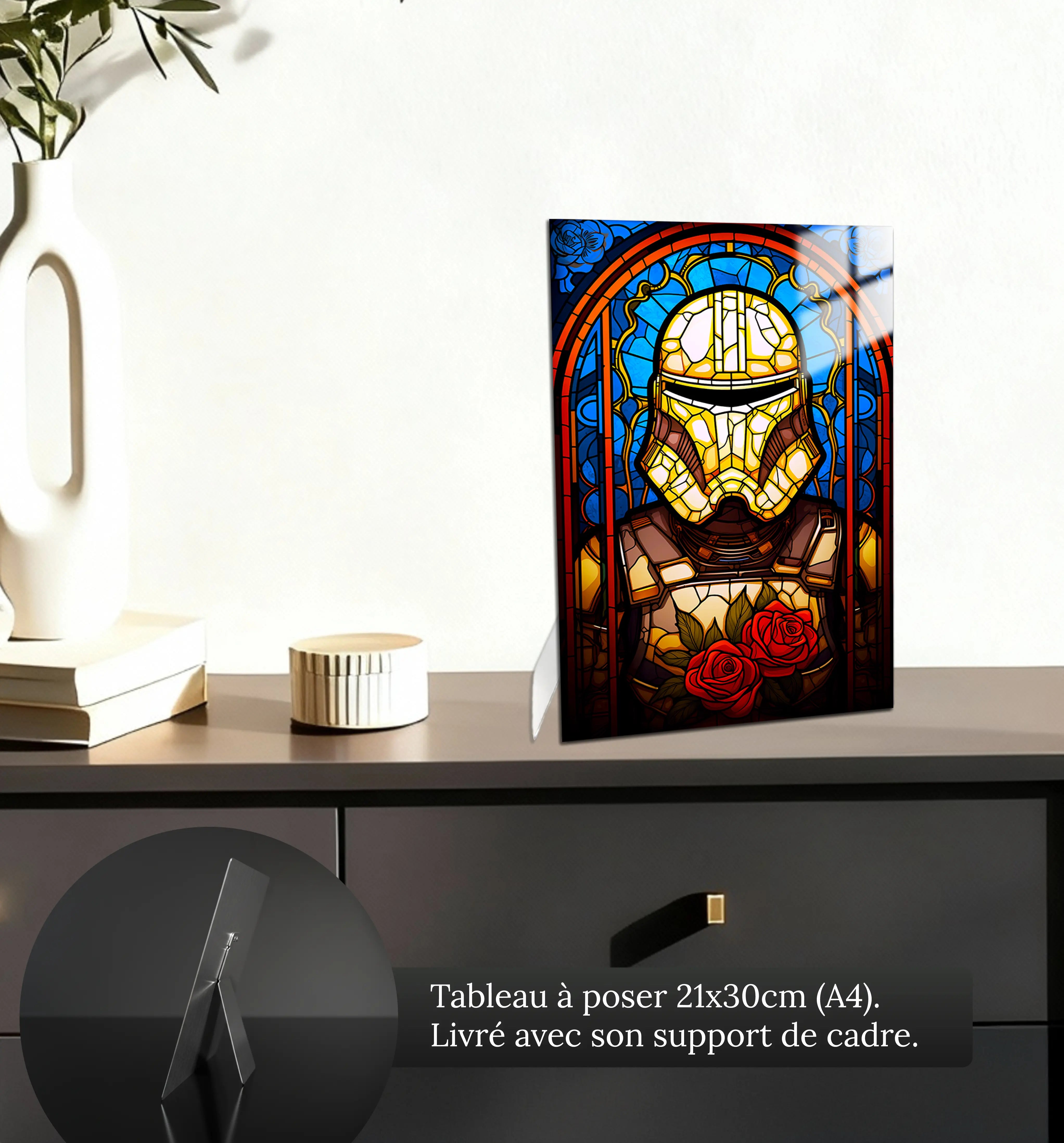 tableau-stormtrooper-vitrail-petit-format-a-poser-sur-meuble | DreamWay