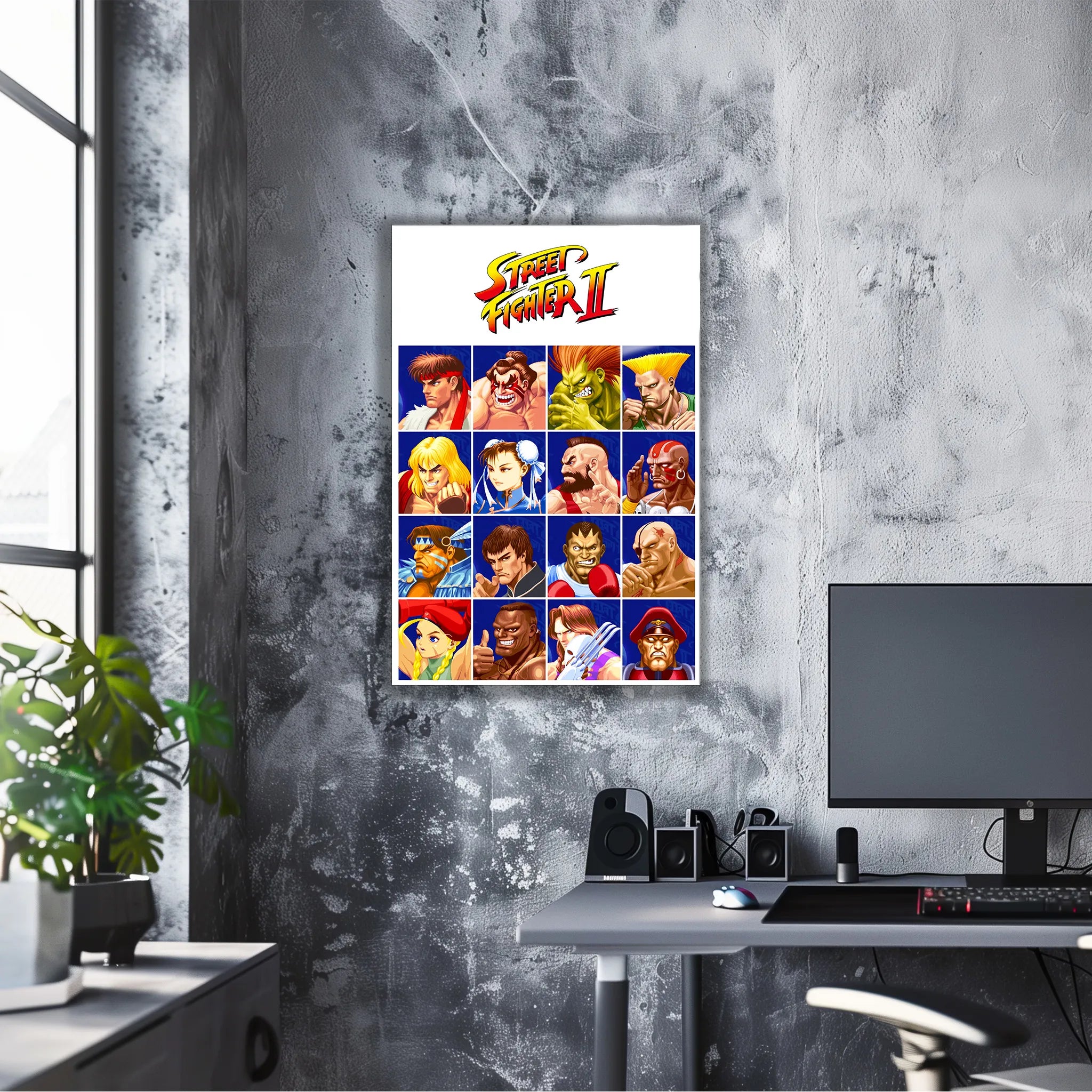 Tableau Street Fighter II Affiche