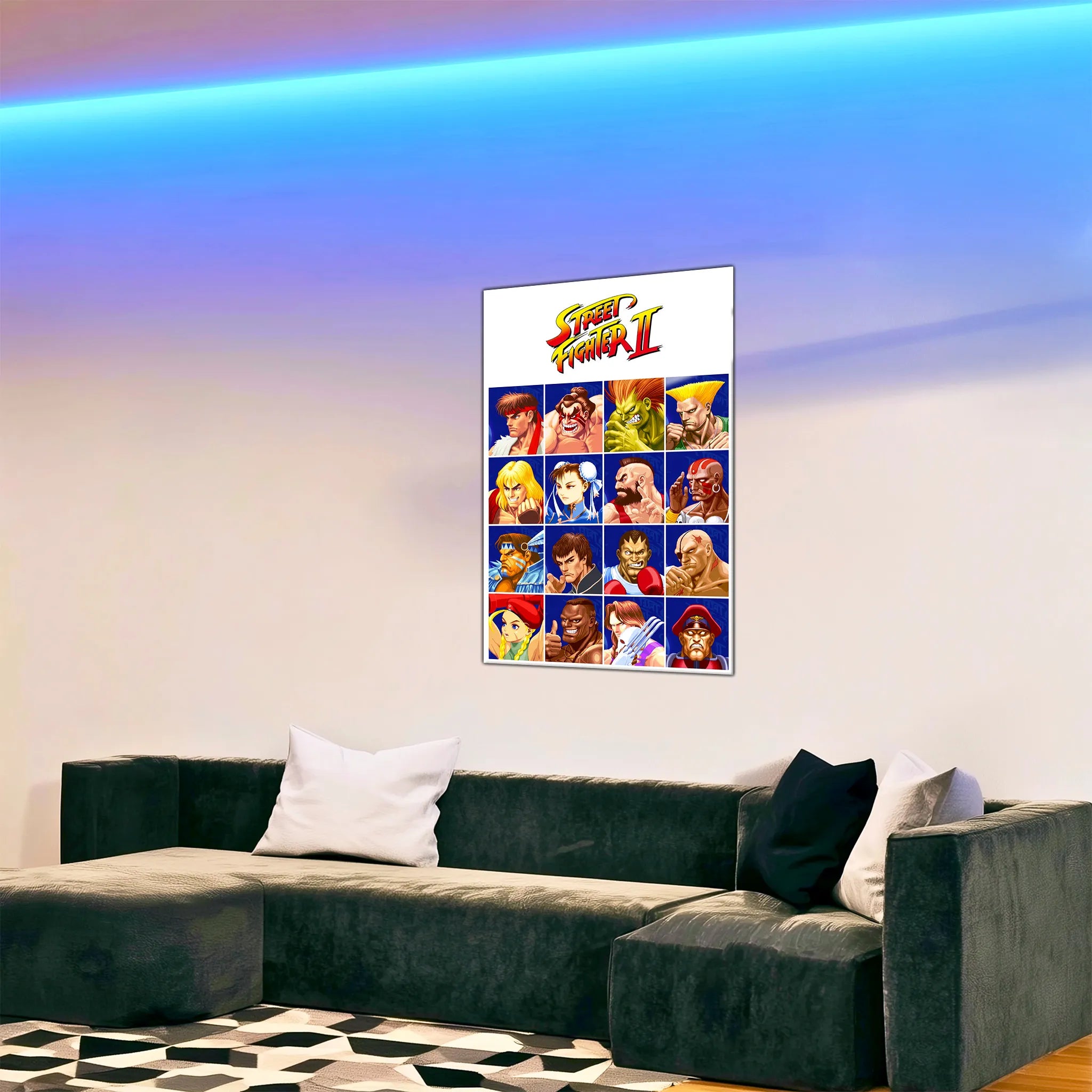 Tableau Street Fighter II Affiche
