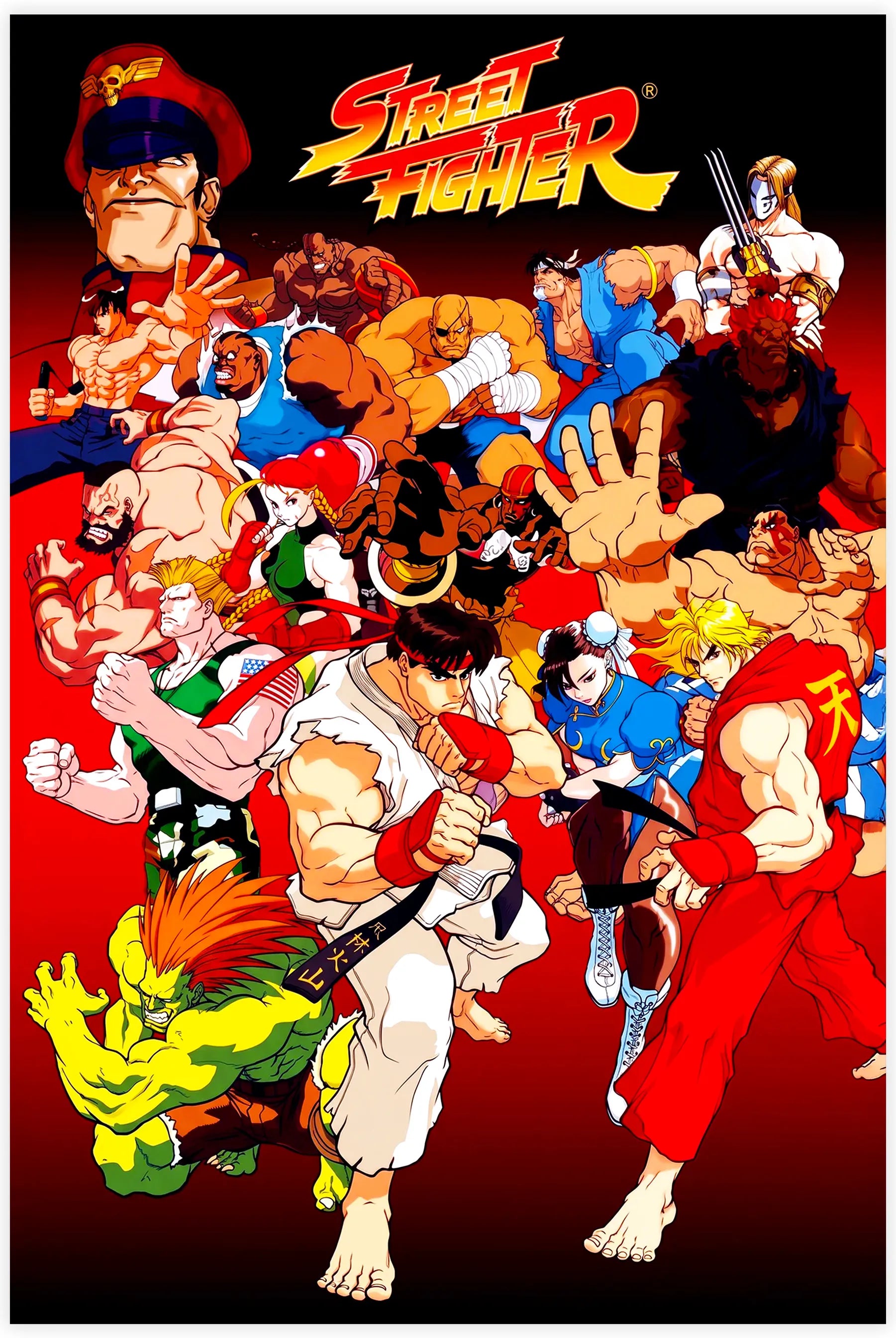 Tableau Street Fighter Affiche Les Héros