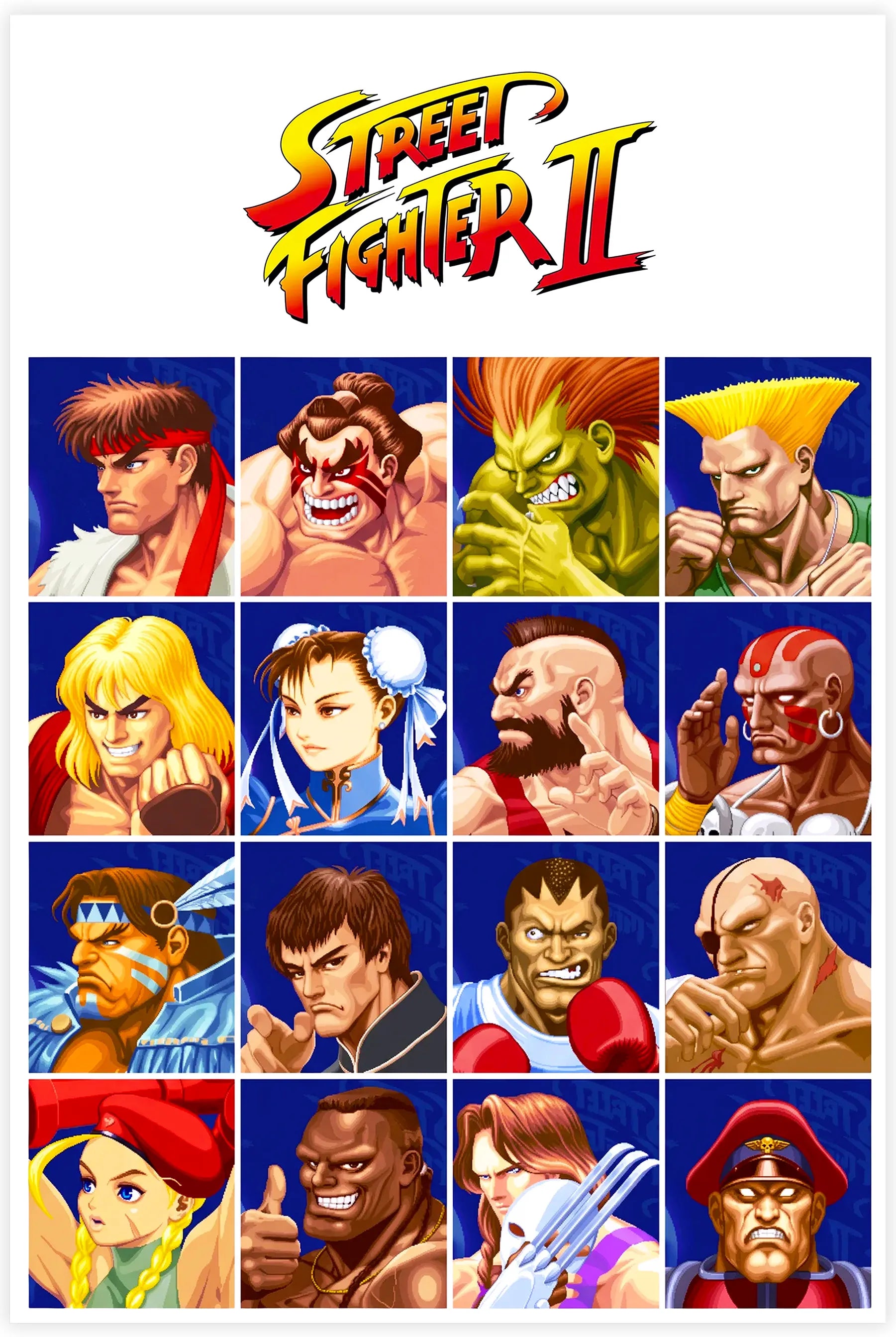 Tableau Street Fighter II Affiche