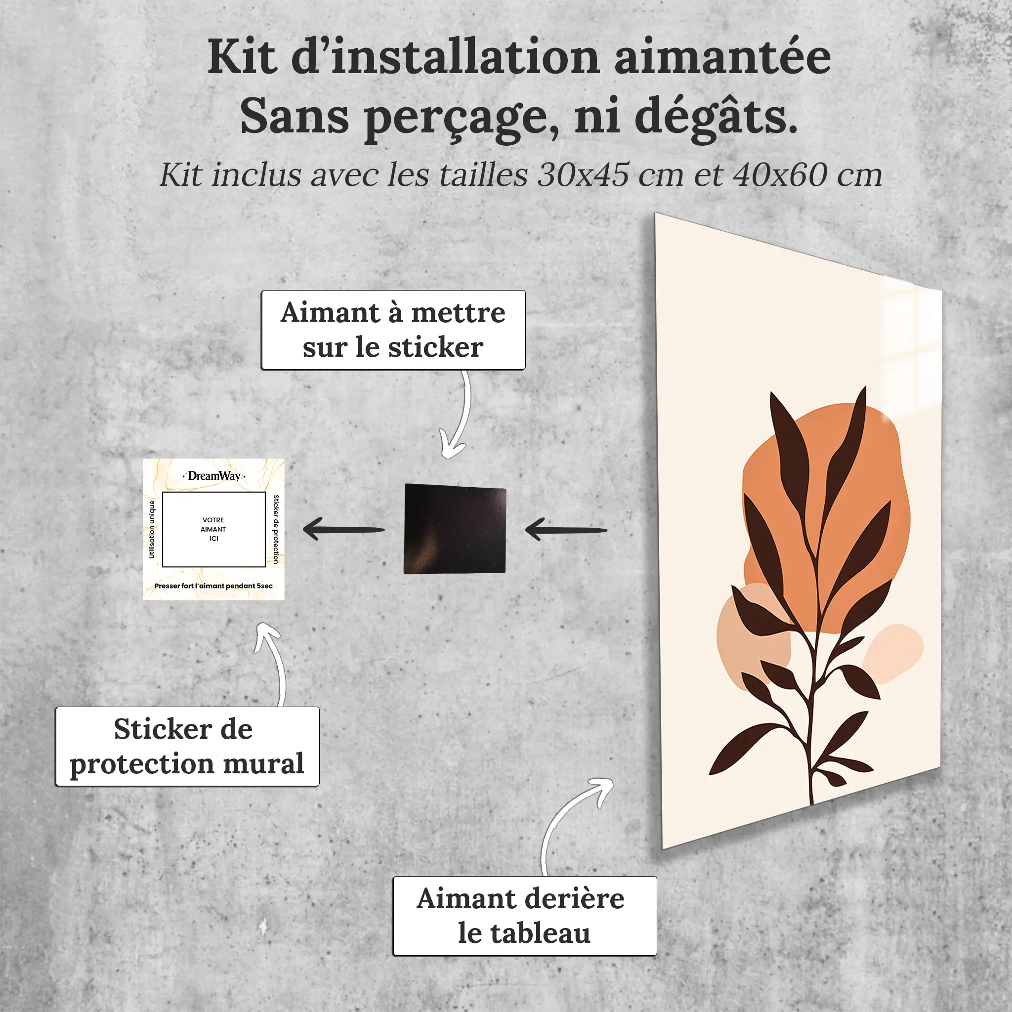 tableau-style-boheme-avec-installation-aimantee | DreamWay
