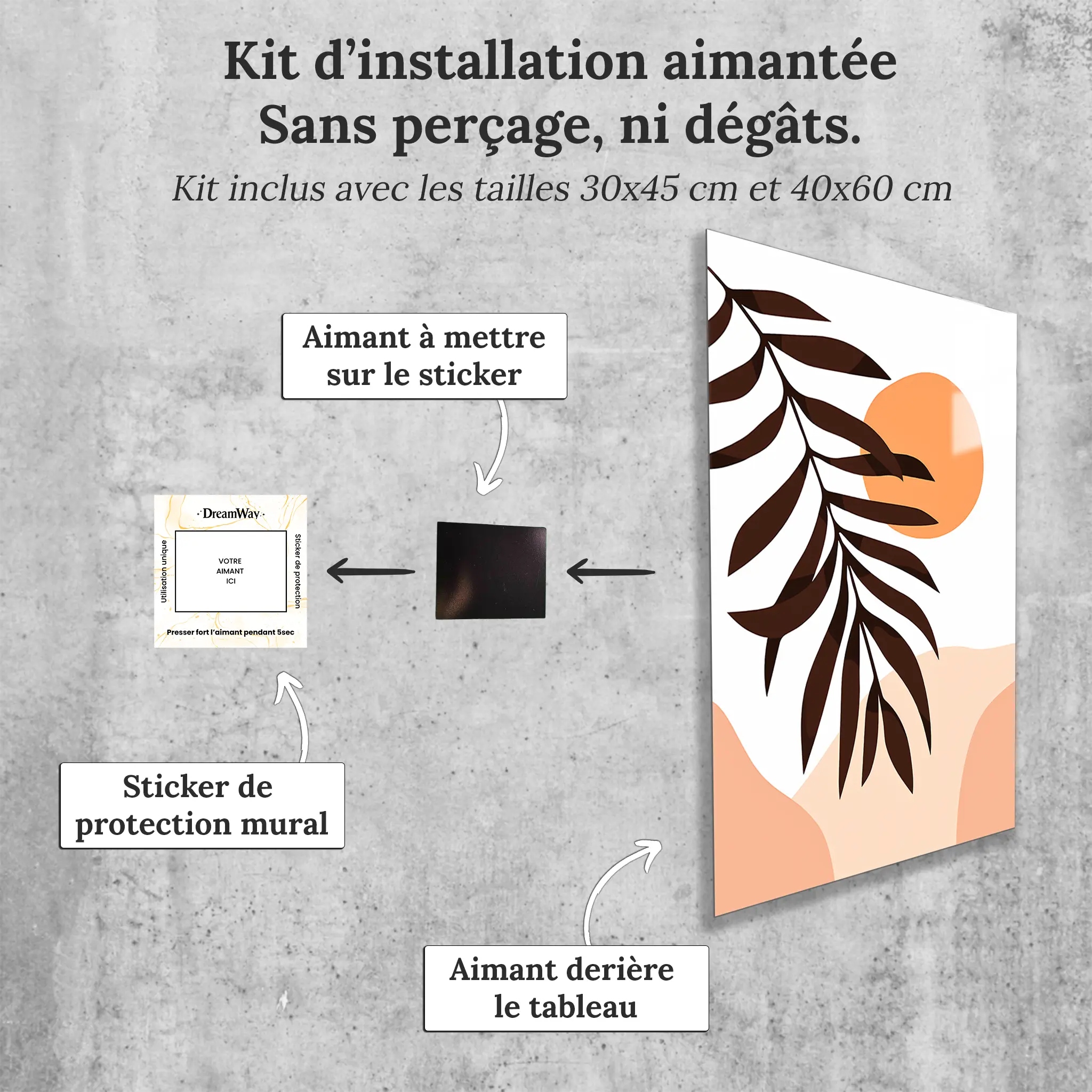 tableau-style-boheme-chic-avec-installation-aimantee | DreamWay