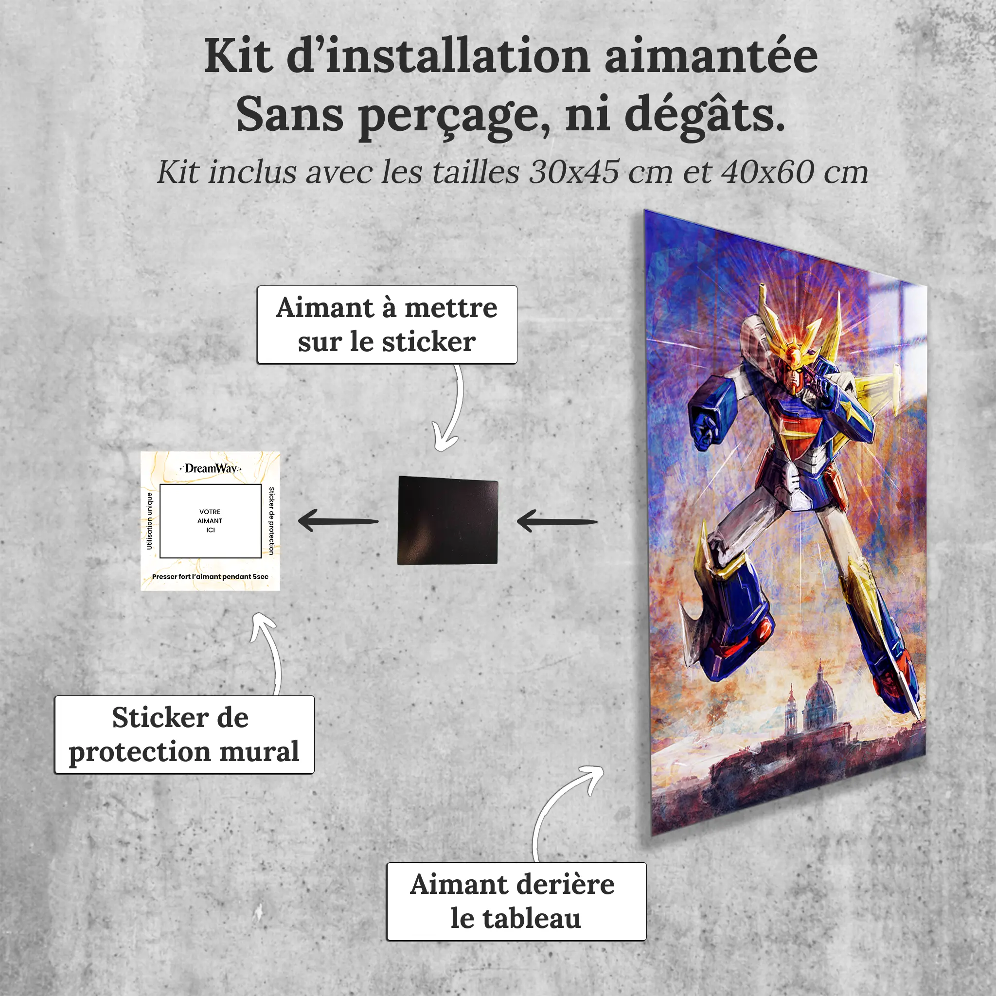tableau-super-daitarn-3-avec-installation-aimantee | DreamWay