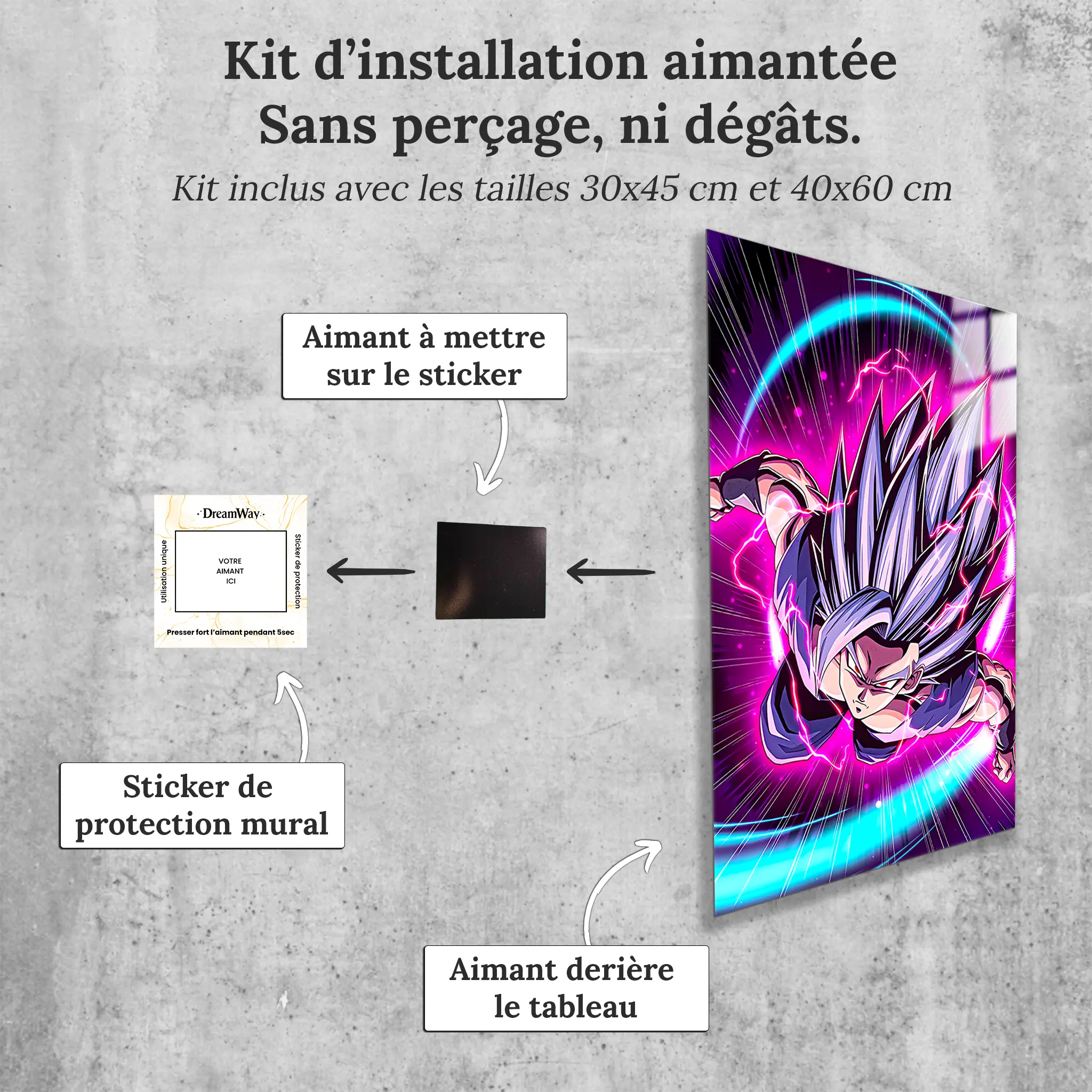 tableau-super-gohan-beast-avec-installation-aimantee | DreamWay