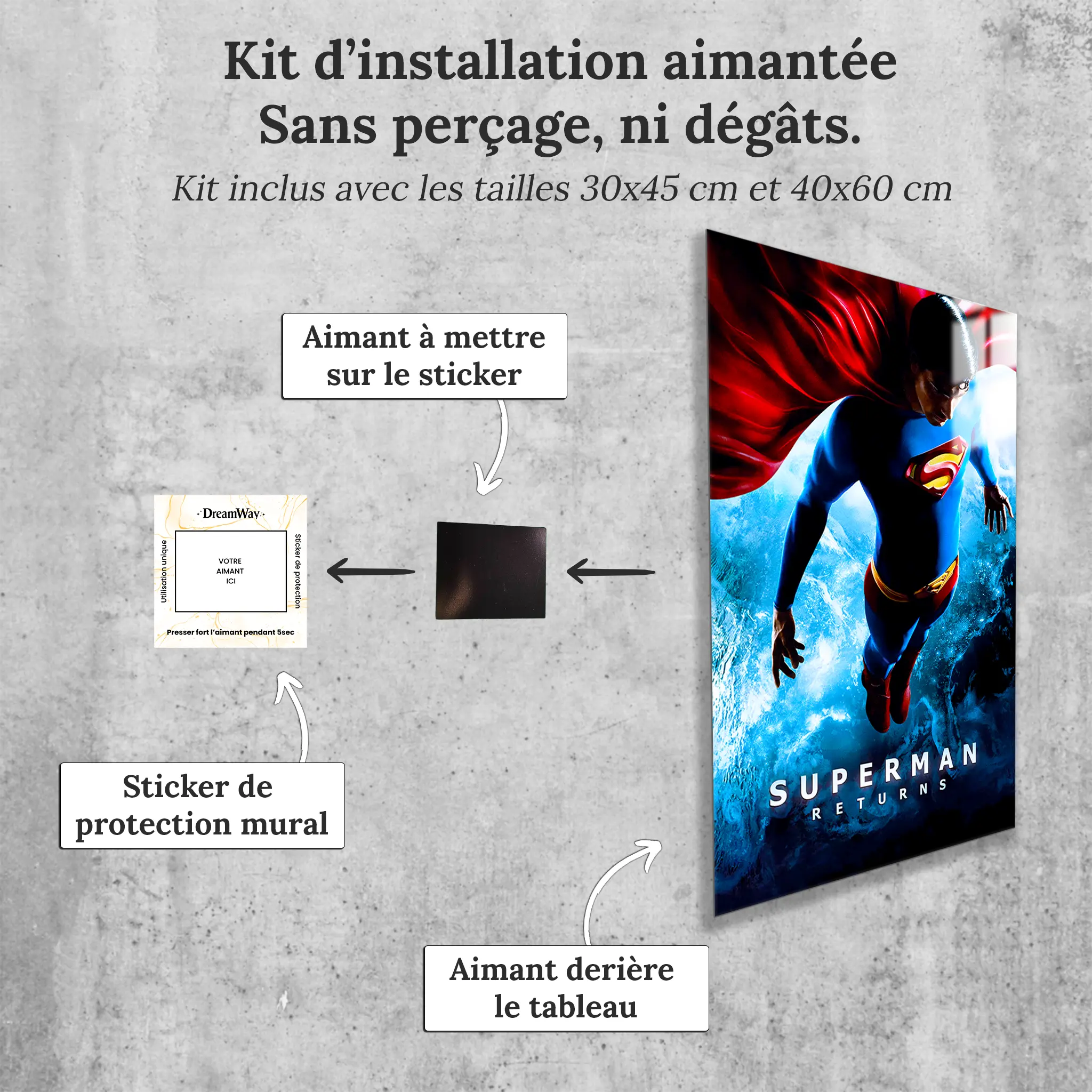 tableau-superman-avec-installation-aimantee | DreamWay