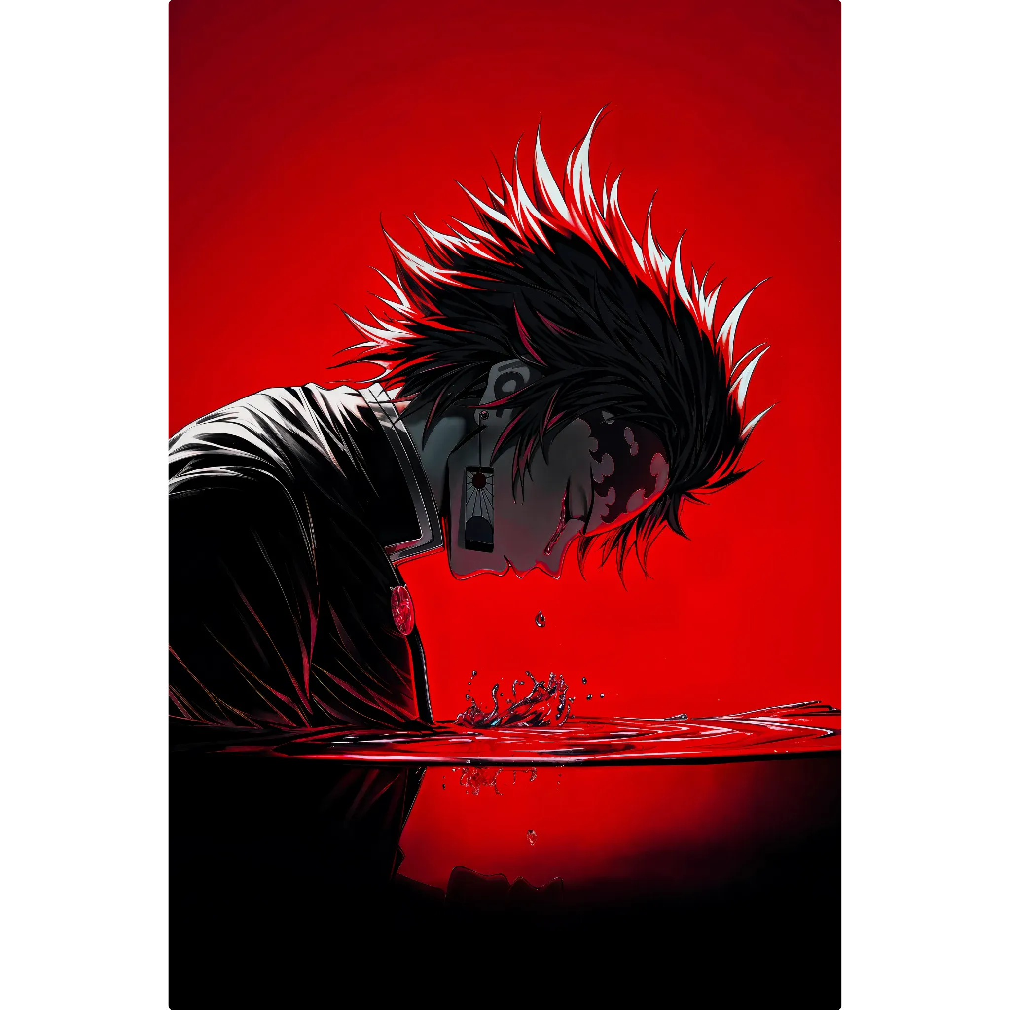 Tableau Tanjiro Larmes