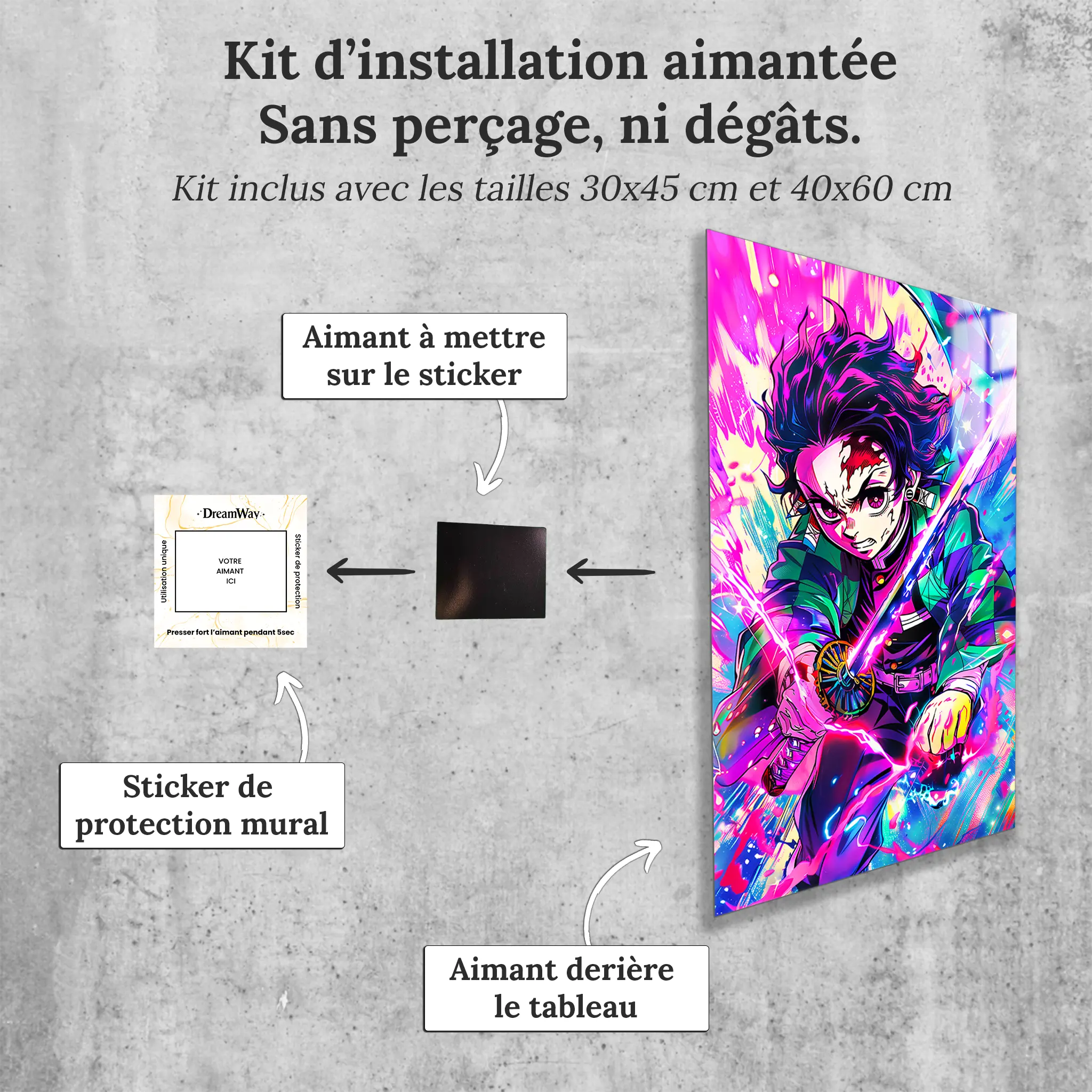 tableau-tanjiro-super-star-avec-installation-aimantee | DreamWay