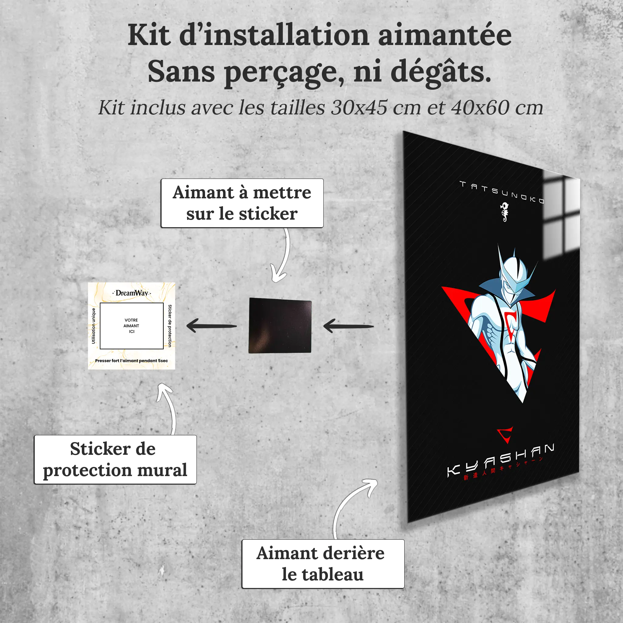tableau-tatsunoko-kyashan-avec-installation-aimantee | DreamWay