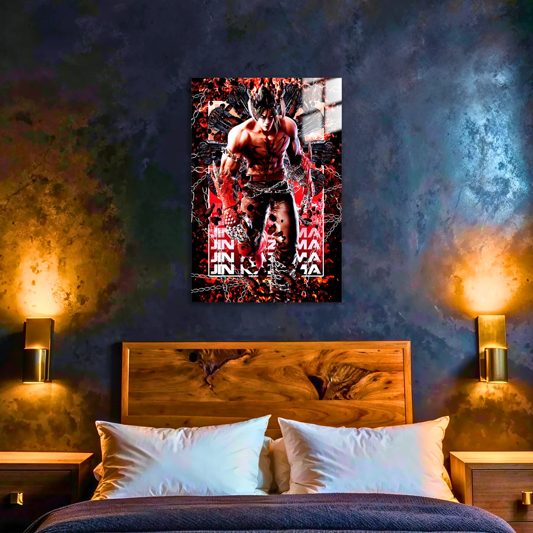 tableau-tekken-jin-kazuma-dans-la-chambre | DreamWay