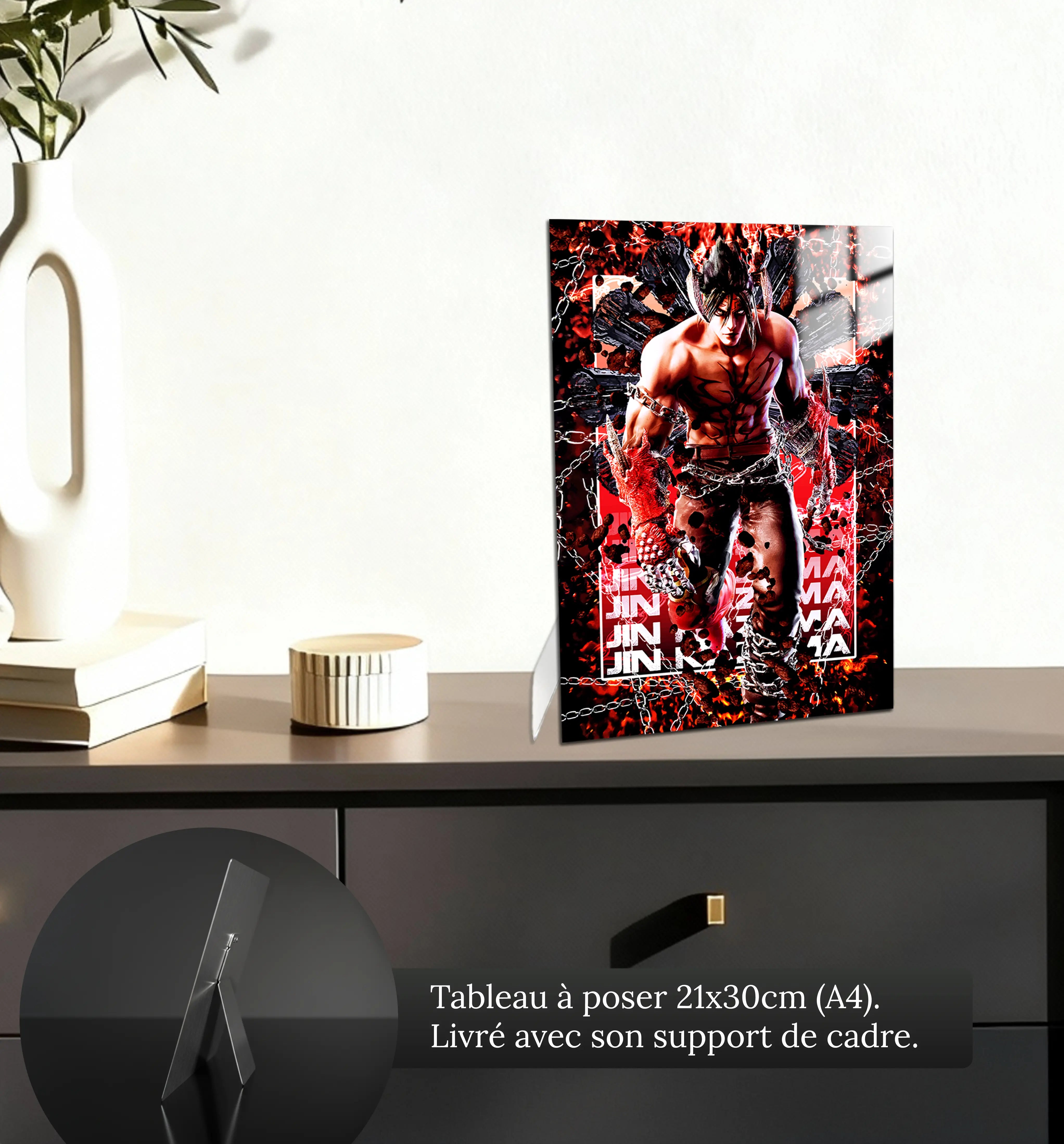 tableau-tekken-jin-kazuma-petit-format-a-poser-sur-meuble | DreamWay