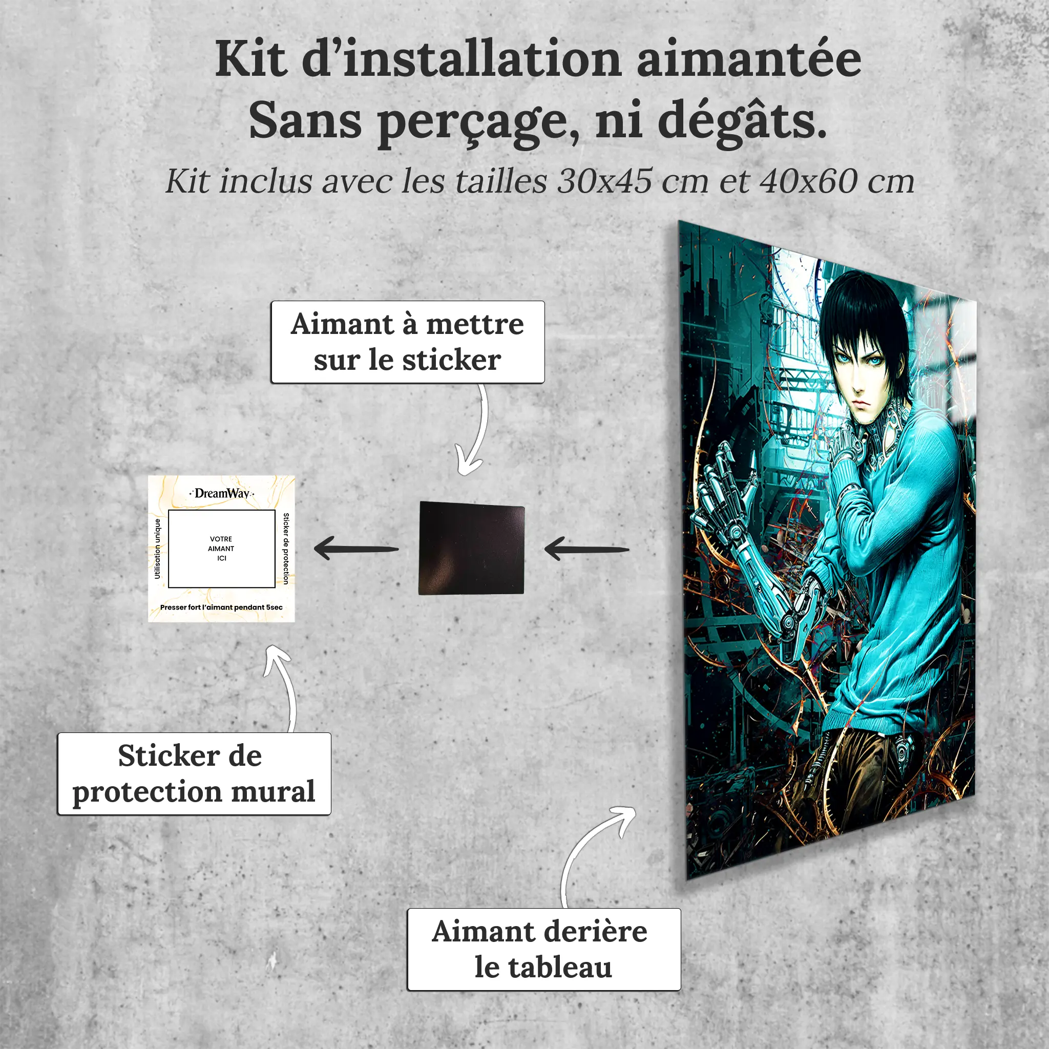 tableau-texhnolyze-ichise-avec-installation-aimantee | DreamWay