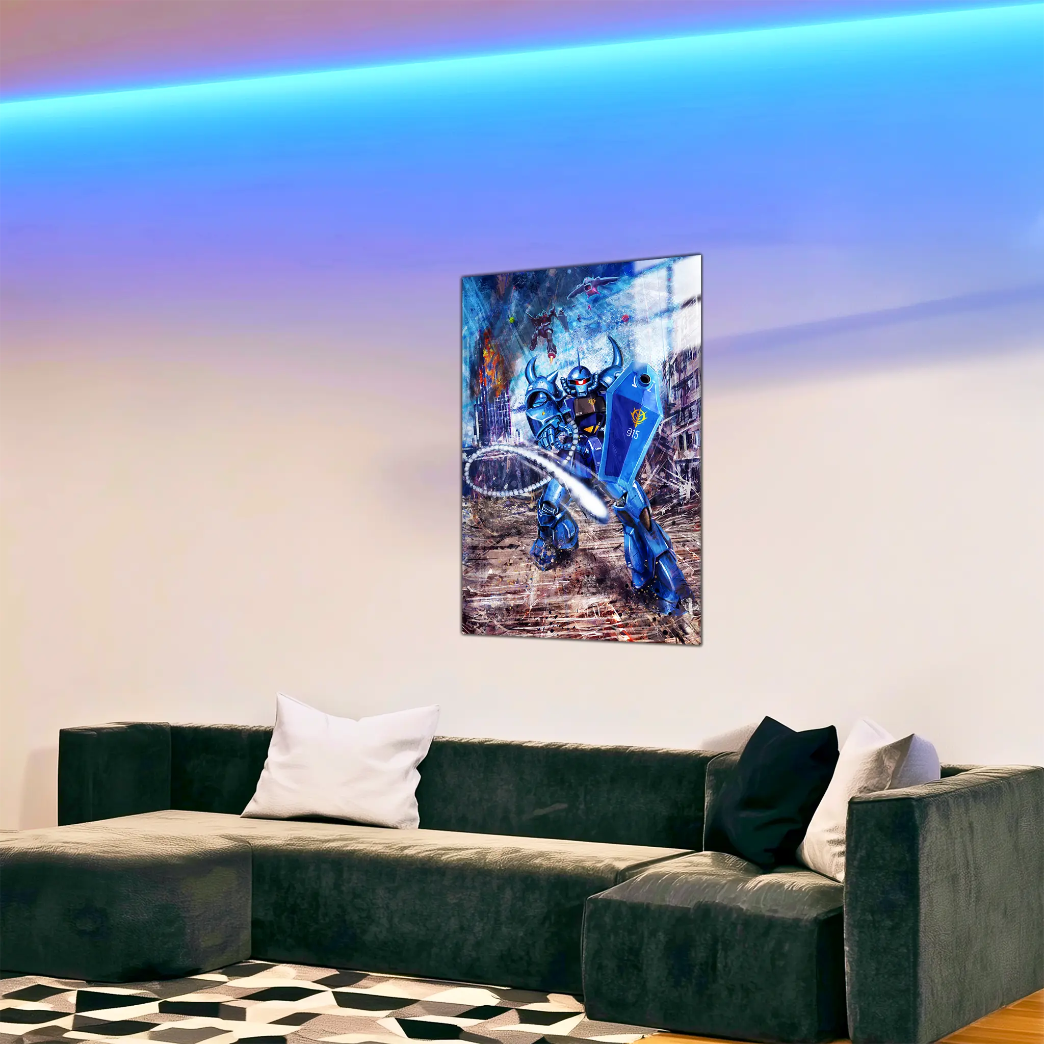 tableau-the-gundam-gouf-torino-lingotto-dans-le-salon | DreamWay