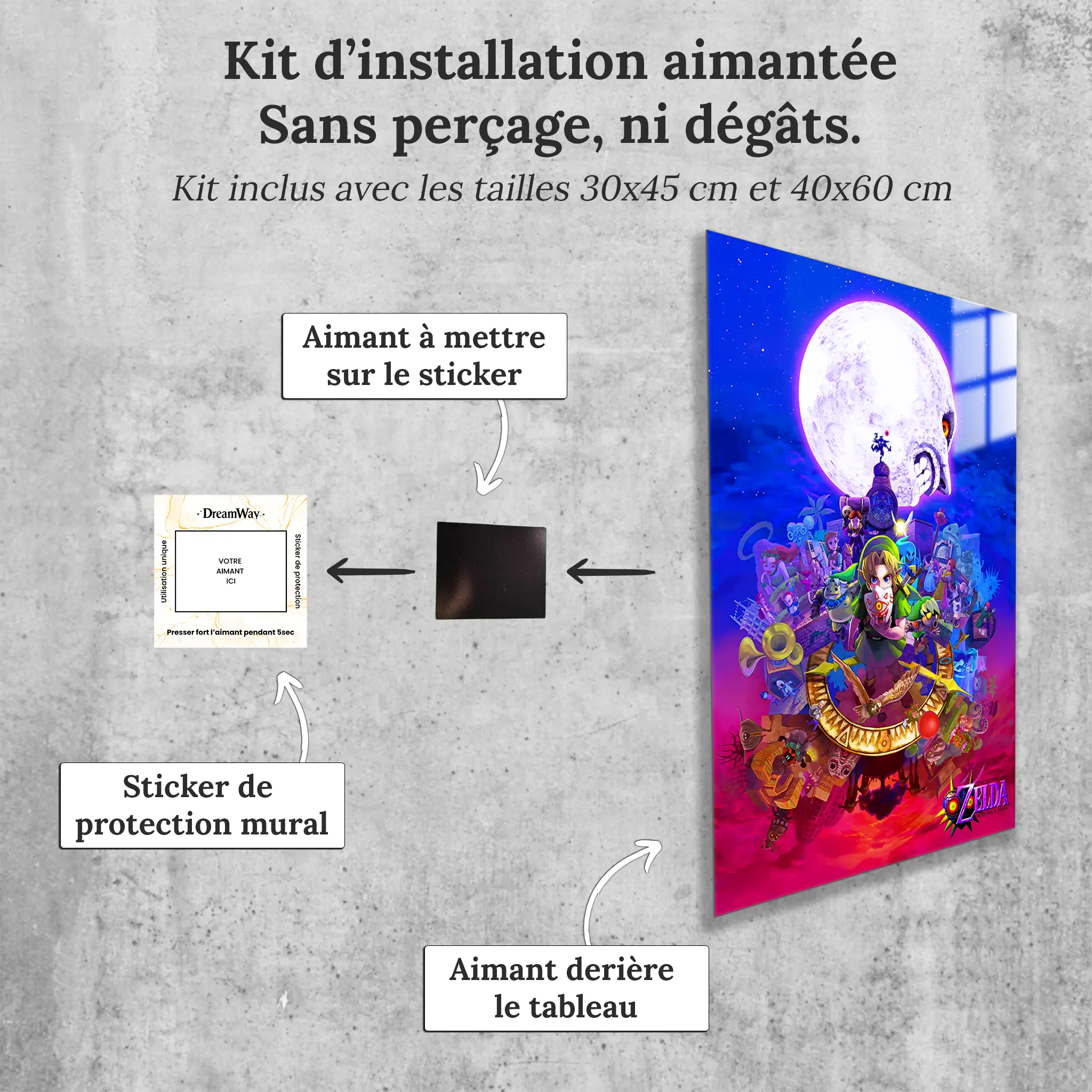 tableau-the-legend-of-zelda-majora-s-mask-avec-installation-aimantee | DreamWay