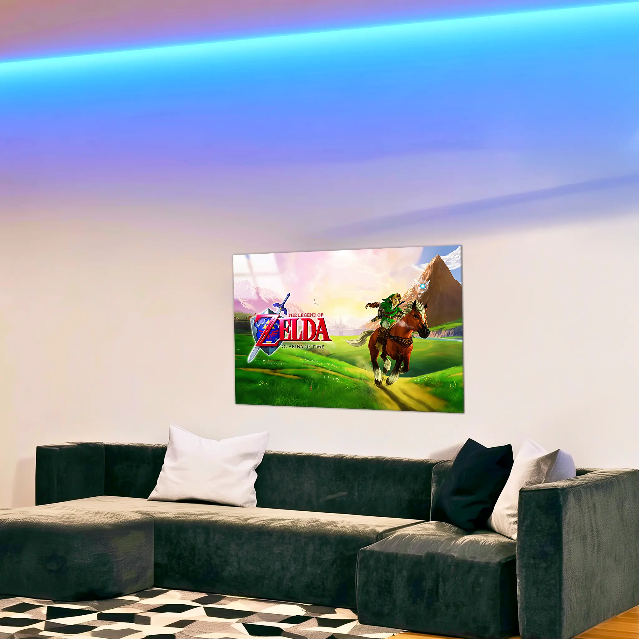 tableau-the-legend-of-zelda-ocarina-of-time-paysage-dans-le-salon | DreamWay