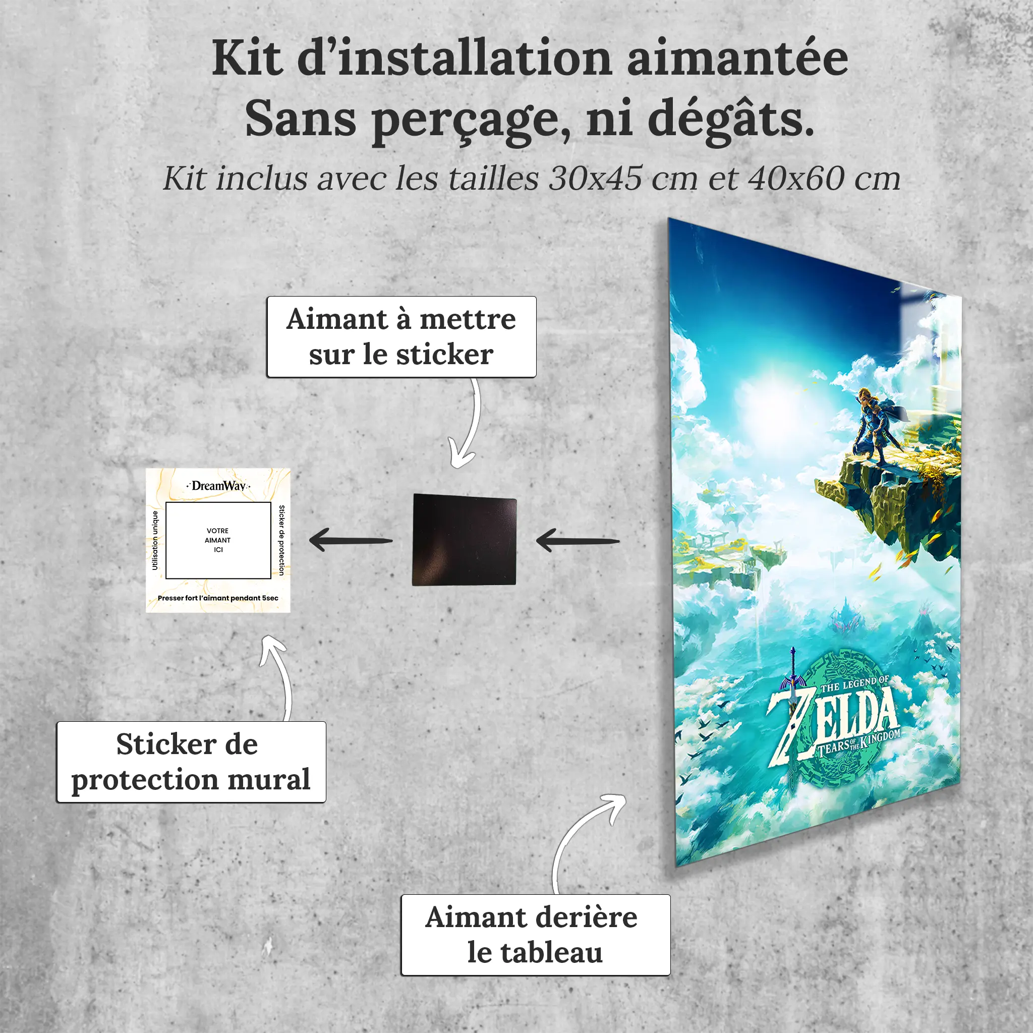 tableau-the-legend-of-zelda-tearsofthekingdom-avec-installation-aimantee | DreamWay