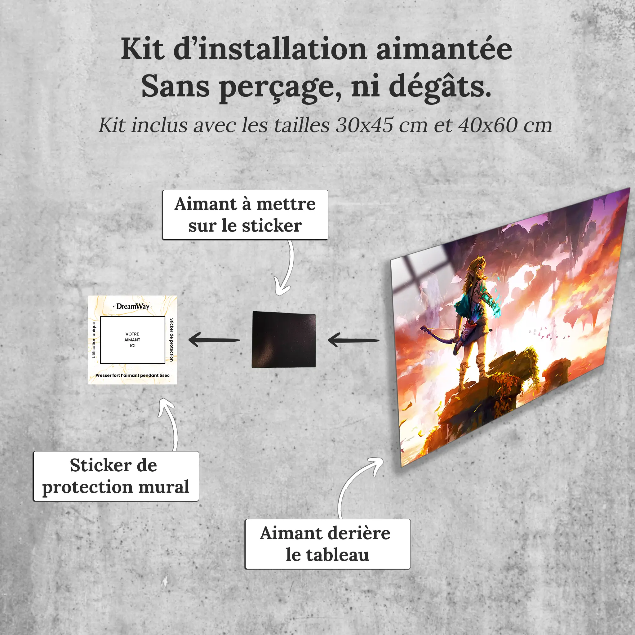 tableau-the-legend-of-zelda-tearsofthekingdom-paysage-avec-installation-aimantee | DreamWay