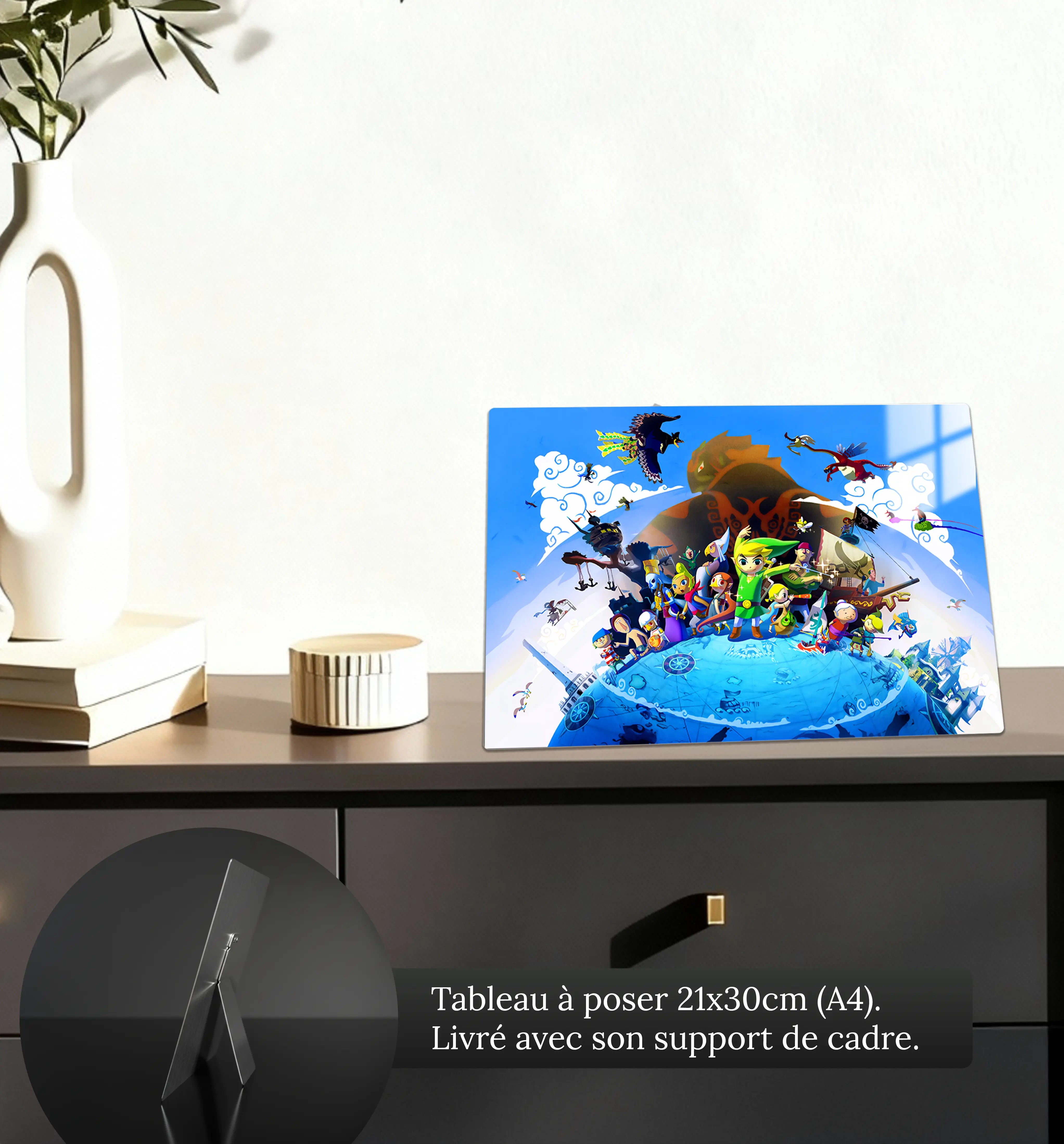 tableau-the-legend-of-zelda-the-wind-walker-paysage-petit-format-a-poser-sur-meuble | DreamWay