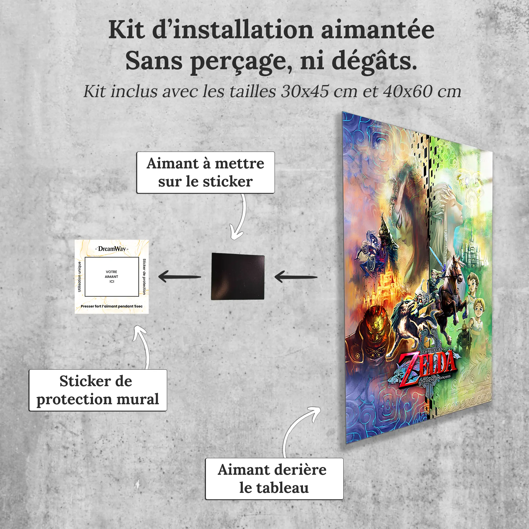 tableau-the-legend-of-zelda-twilight-princess-avec-installation-aimantee | DreamWay